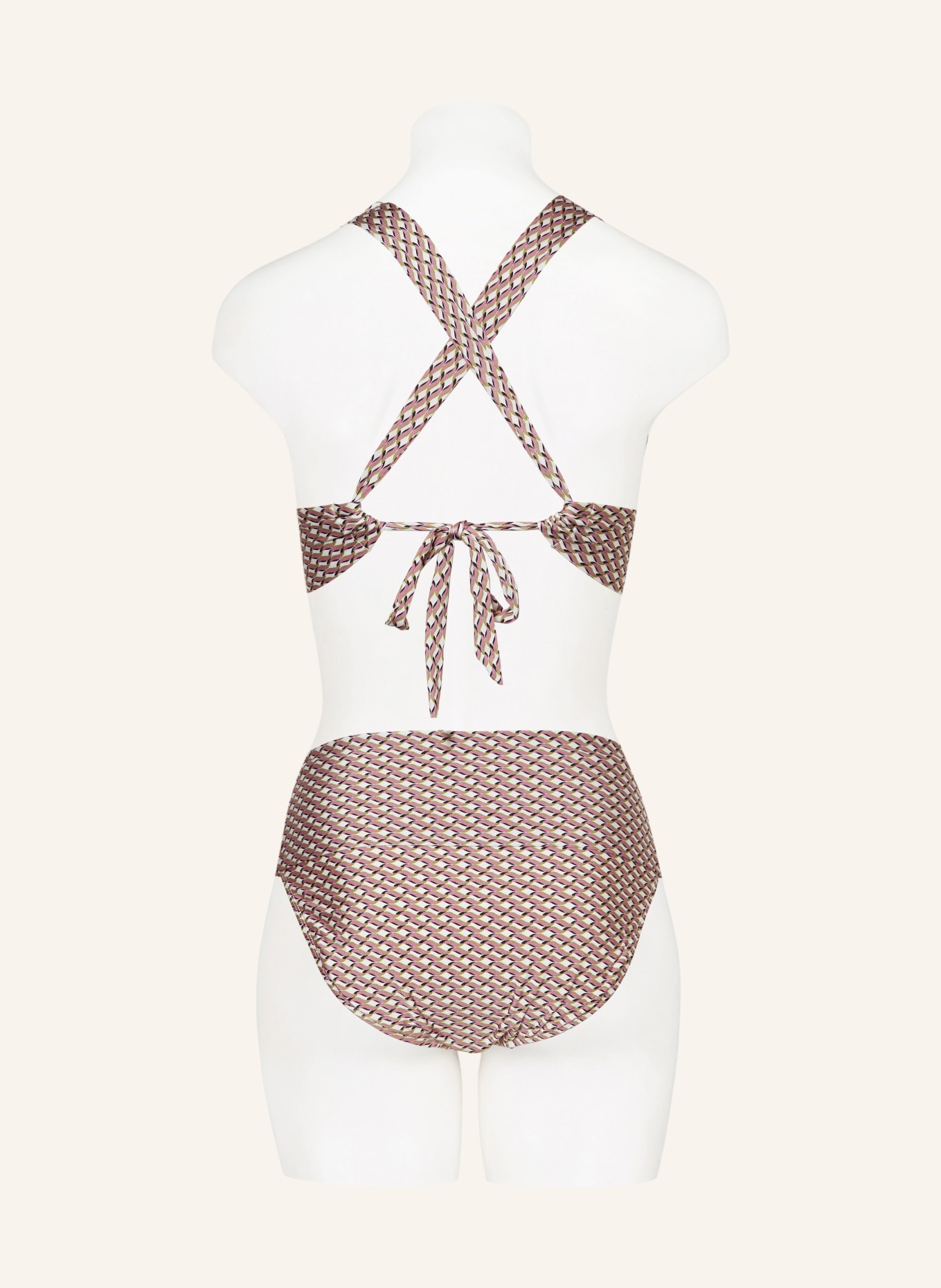 JETS Australia Bralette-Bikini-Top INFINITY, Farbe: CREME/ LILA/ GRÜN (Bild 3)