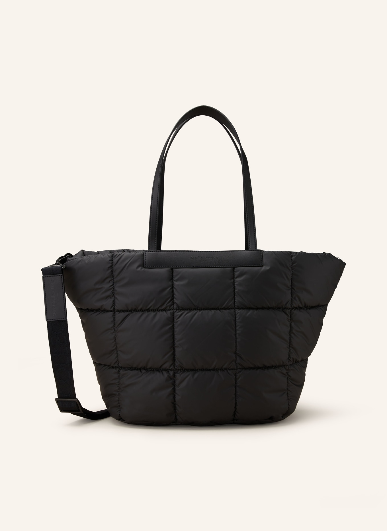 Vee Collective Shopper PORTER MAX with removable pouch, Color: BLACK (Image 1)