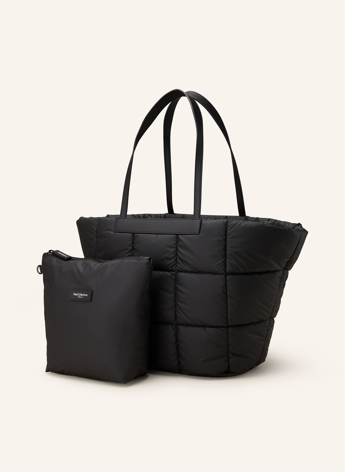 Vee Collective Shopper PORTER MAX with removable pouch, Color: BLACK (Image 2)
