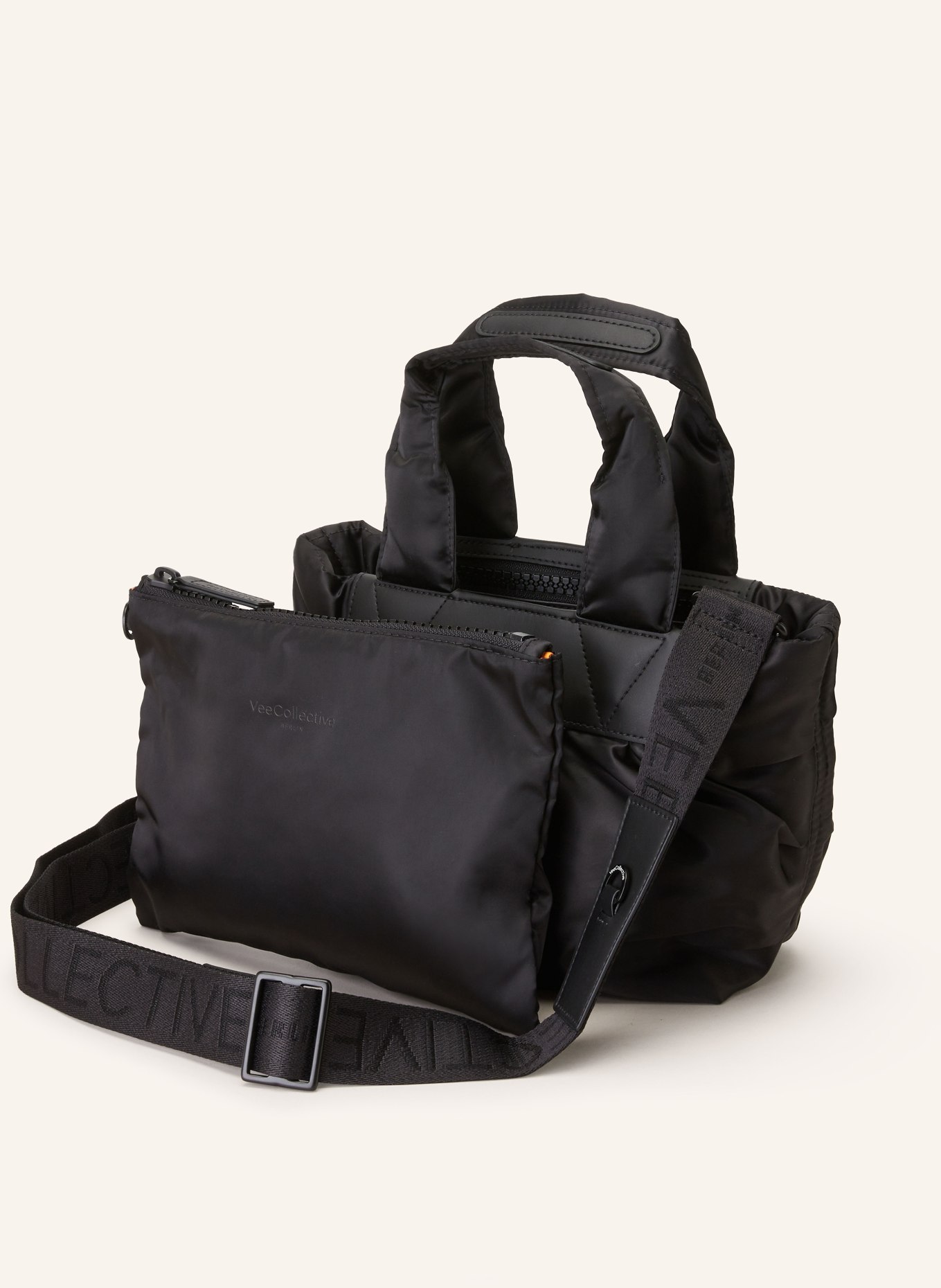 Vee Collective Shopper CABA MINI with pouch, Color: BLACK (Image 2)