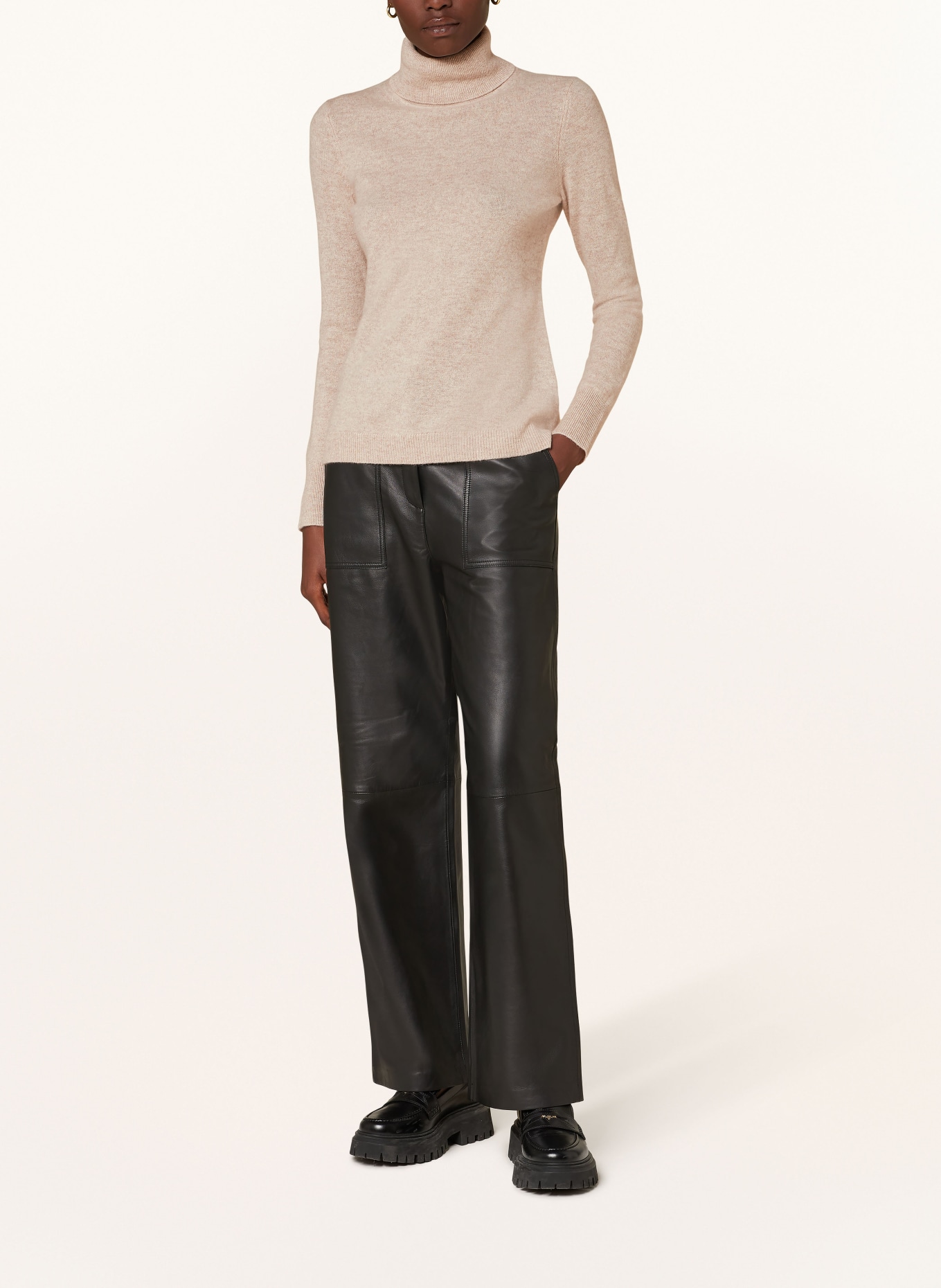 darling harbour Turtleneck sweater in cashmere, Color: HAFER MELANGE (Image 2)