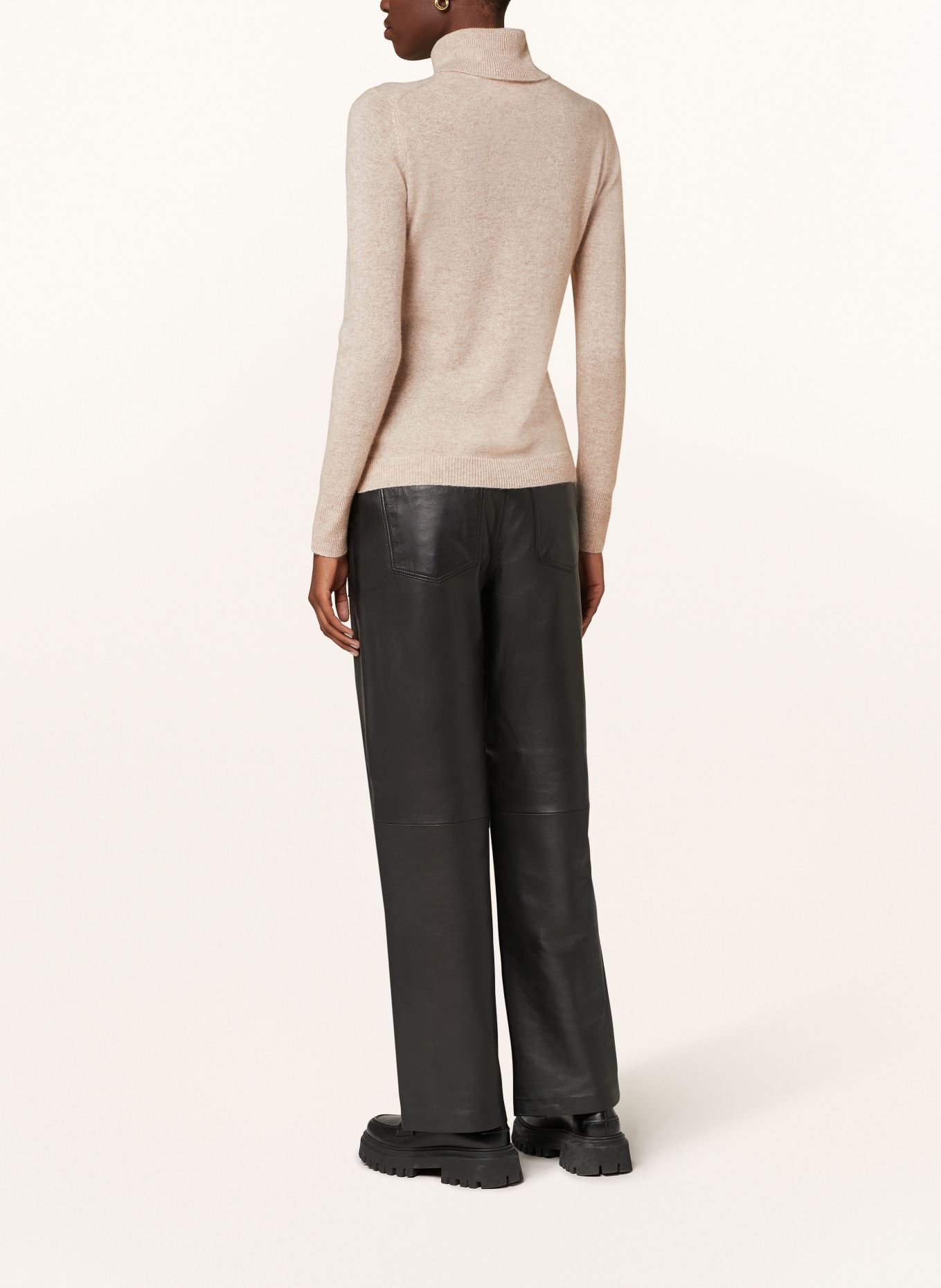 darling harbour Turtleneck sweater in cashmere, Color: HAFER MELANGE (Image 3)