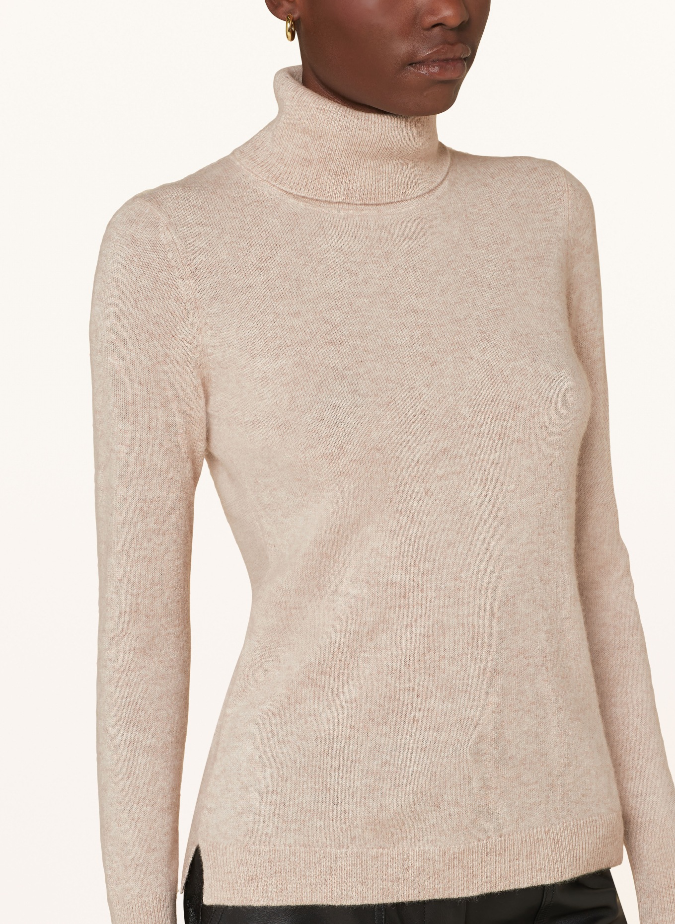 darling harbour Turtleneck sweater in cashmere, Color: HAFER MELANGE (Image 4)