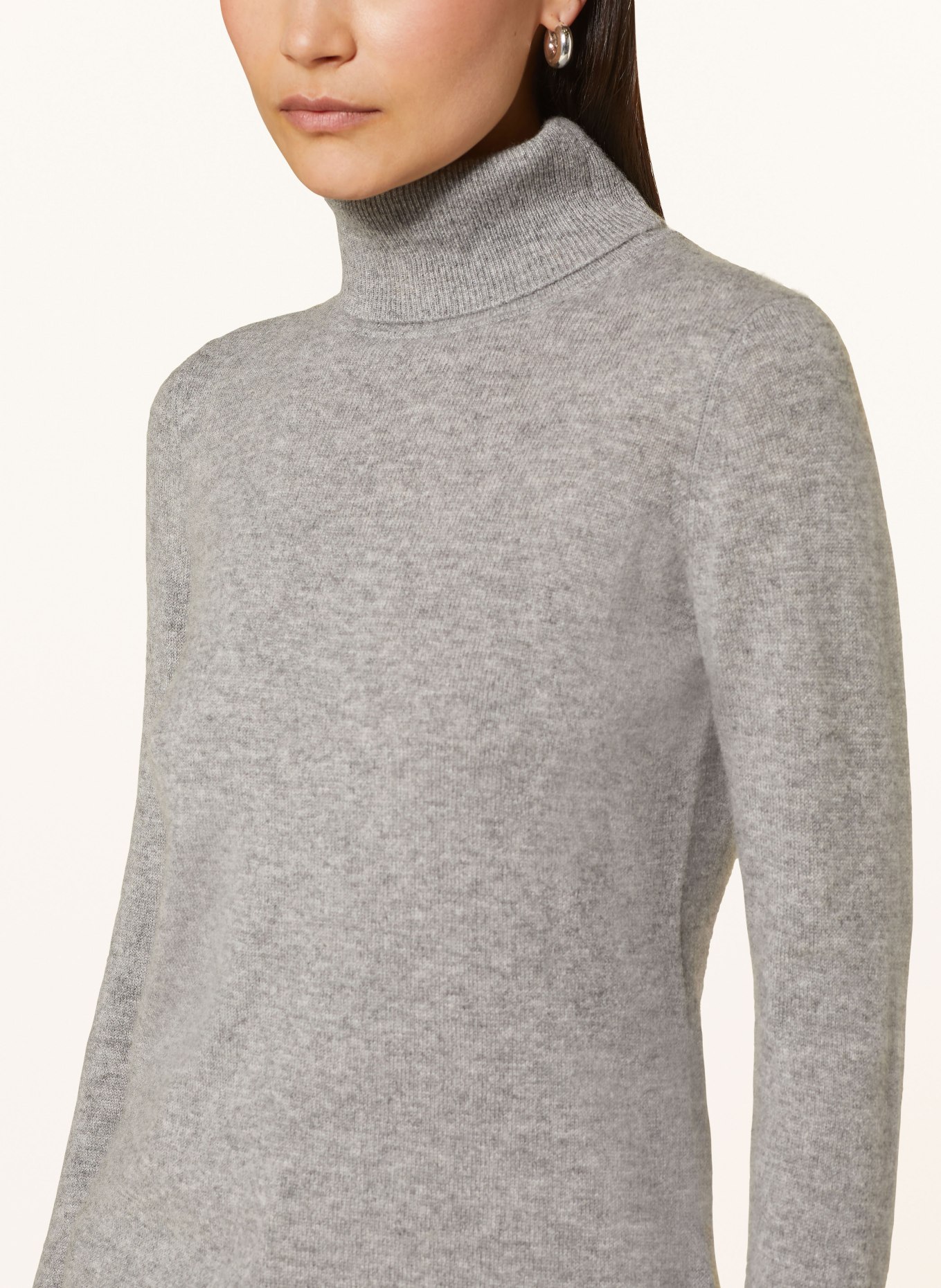 darling harbour Turtleneck sweater in cashmere, Color: GRAU MELANGE (Image 4)