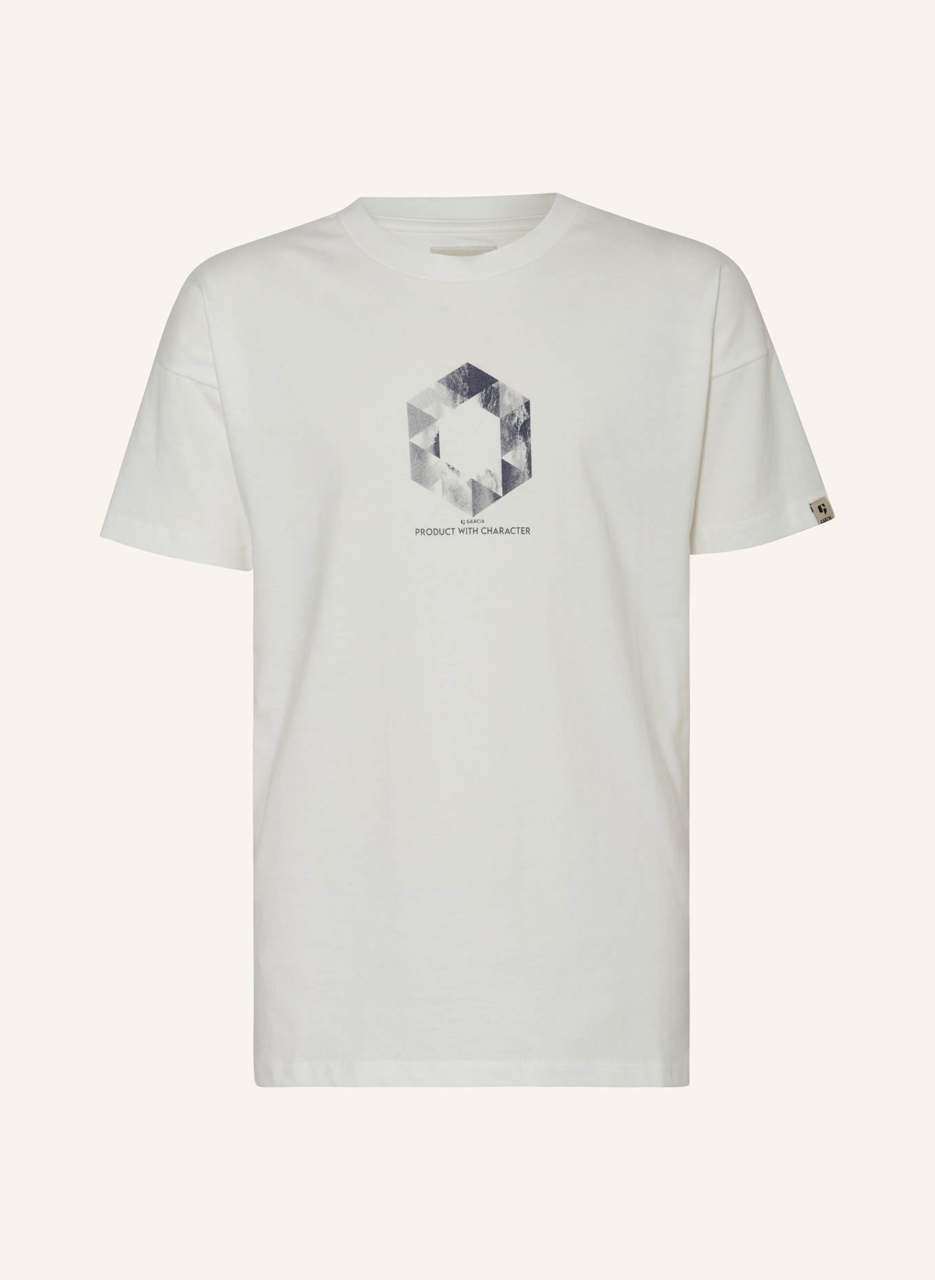 GARCIA T-Shirt, Farbe: WEISS/ GRAU/ DUNKELGRAU (Bild 1)