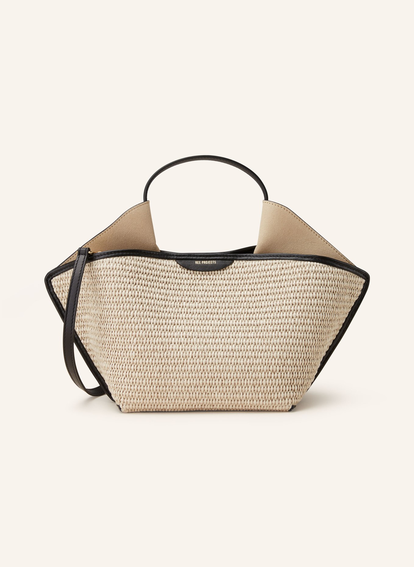 REE PROJECTS Handbag ANN MINI, Color: BEIGE/ BLACK (Image 1)