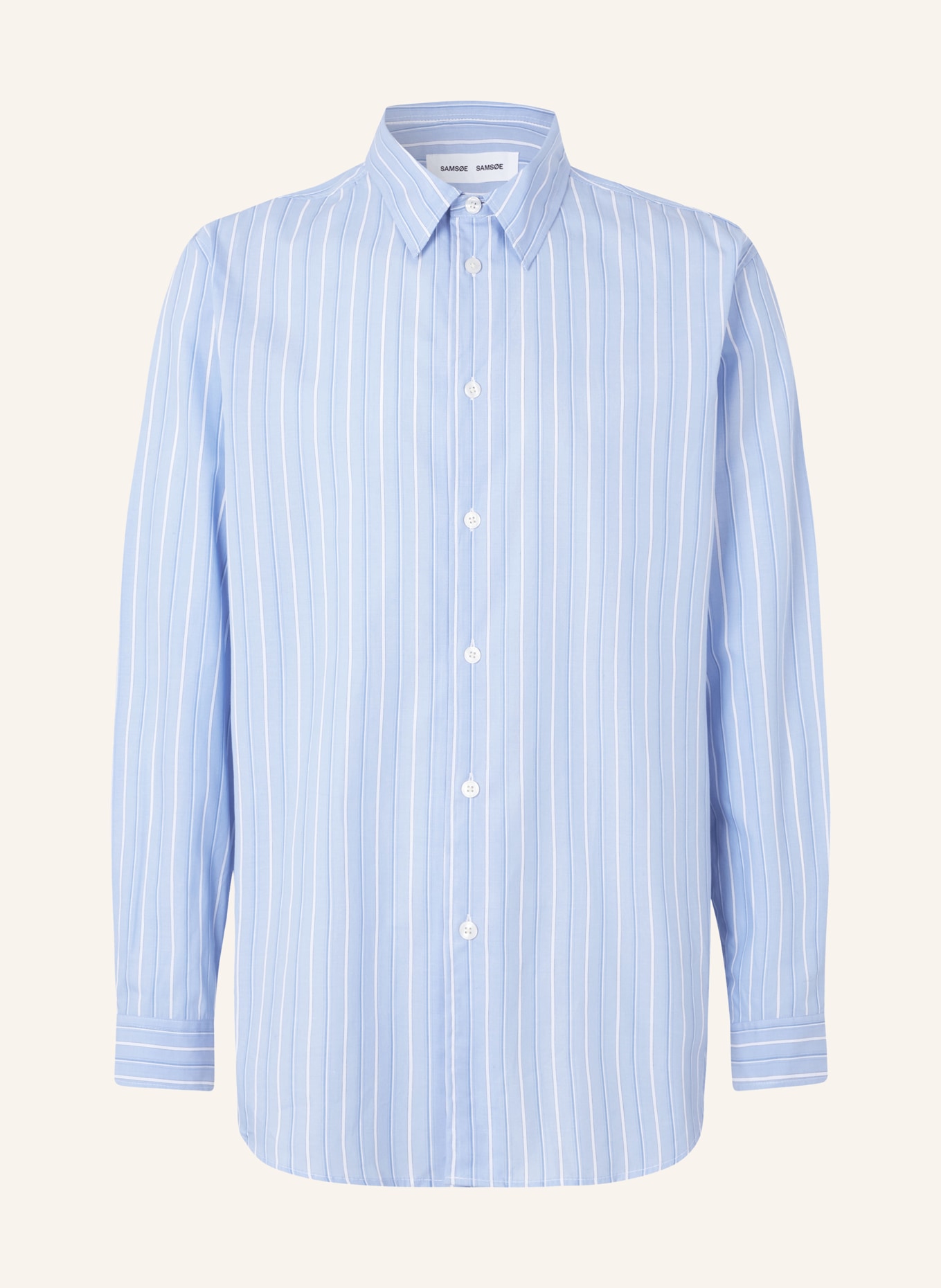 SAMSØE  SAMSØE Shirt SADAMON X comfort fit, Color: LIGHT BLUE/ WHITE (Image 1)