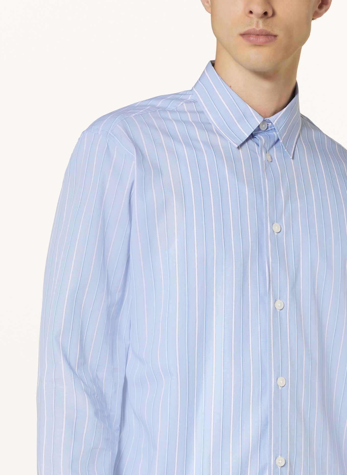 SAMSØE  SAMSØE Shirt SADAMON X comfort fit, Color: LIGHT BLUE/ WHITE (Image 4)