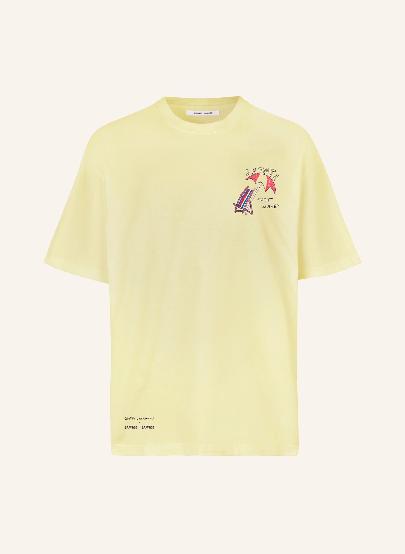 SAMSØE SAMSØE T-shirt SAGIOTTO: GEEL
