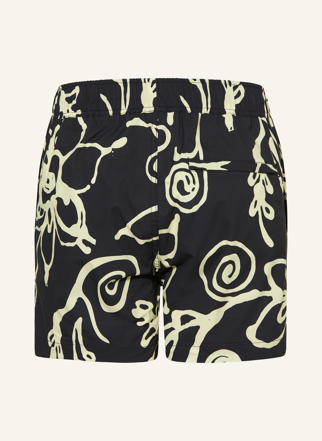 SAMSØE  SAMSØE Swim Shorts: NEON YELLOW/ BLACK