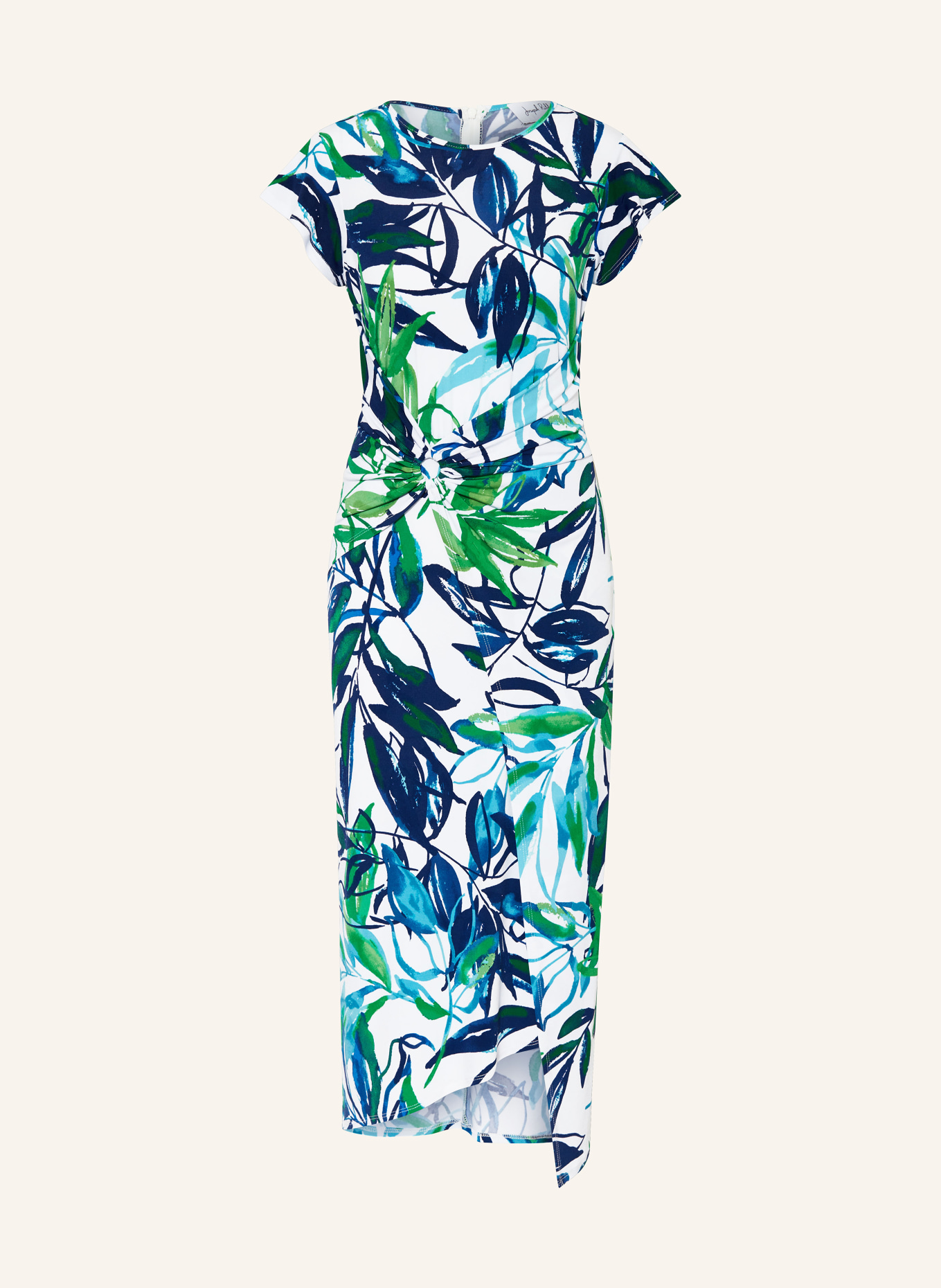 Joseph Ribkoff Dress, Color: CREAM/ BLUE/ GREEN (Image 1)