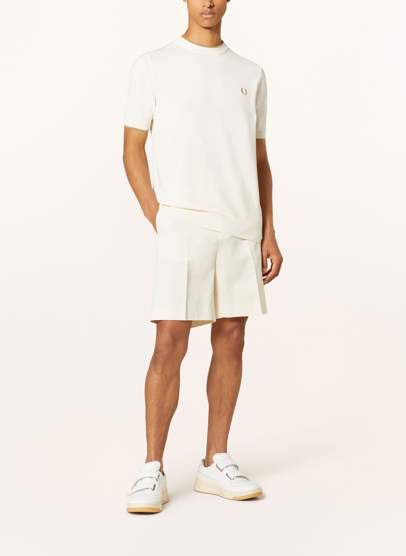 FRED PERRY Knit shirt, Color: ECRU (Image 2)