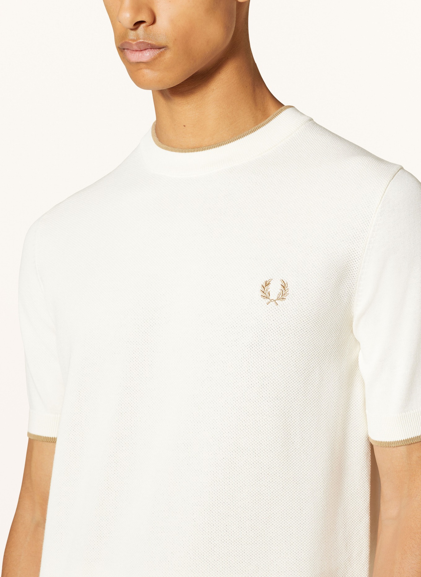FRED PERRY Knit shirt, Color: ECRU (Image 4)