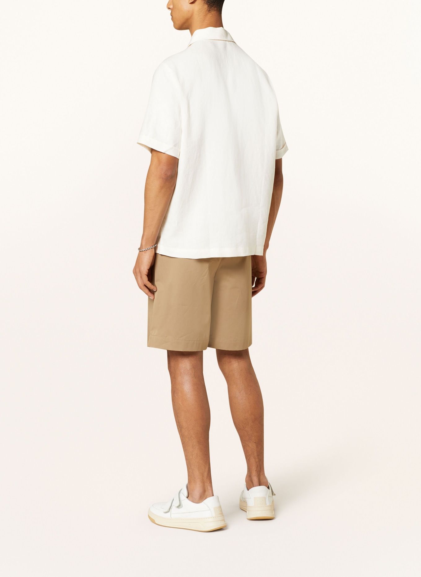 FRED PERRY Resort shirt comfort fit in linen, Color: ECRU (Image 3)