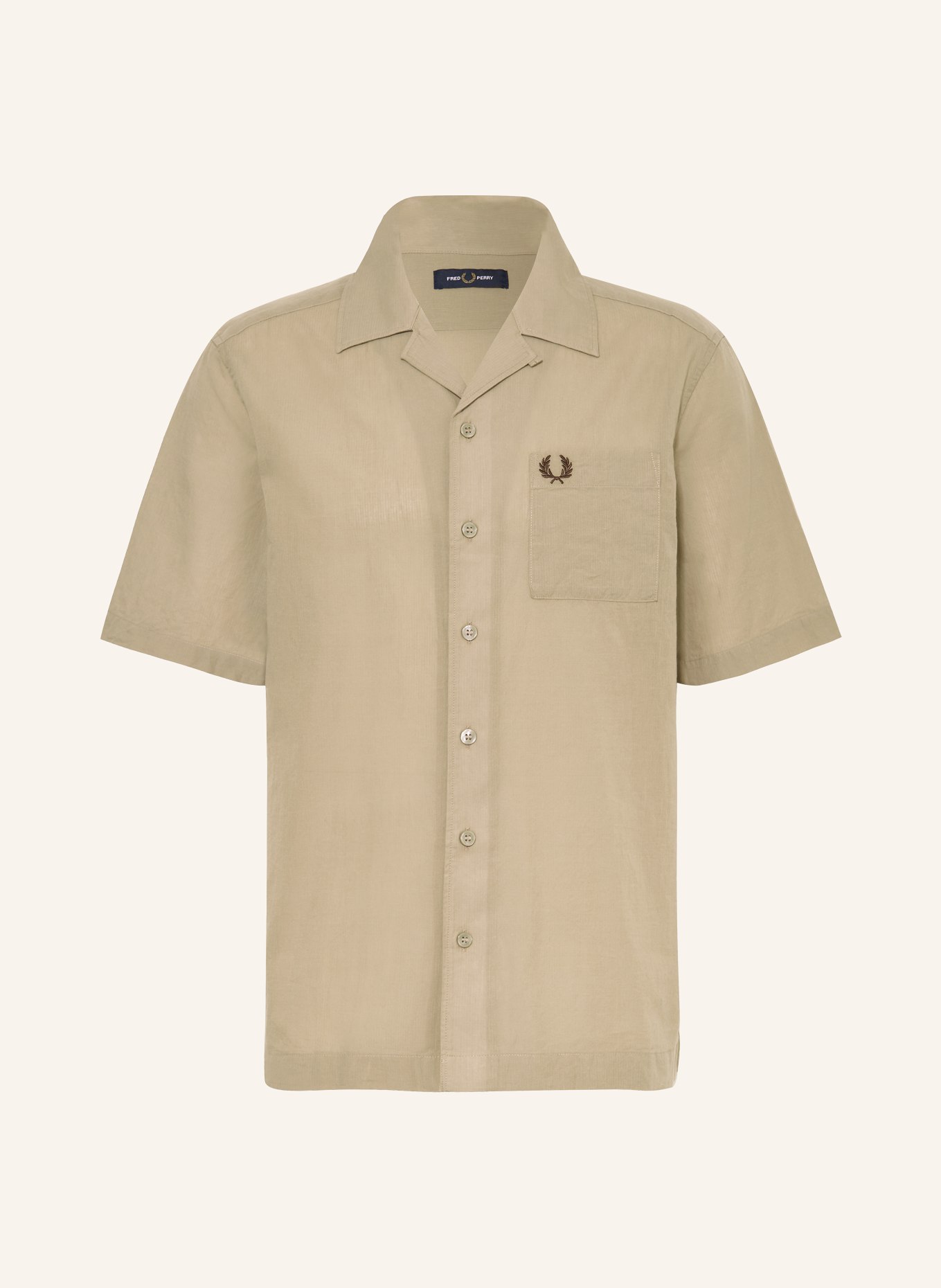 FRED PERRY Resort shirt comfort fit, Color: KHAKI (Image 1)