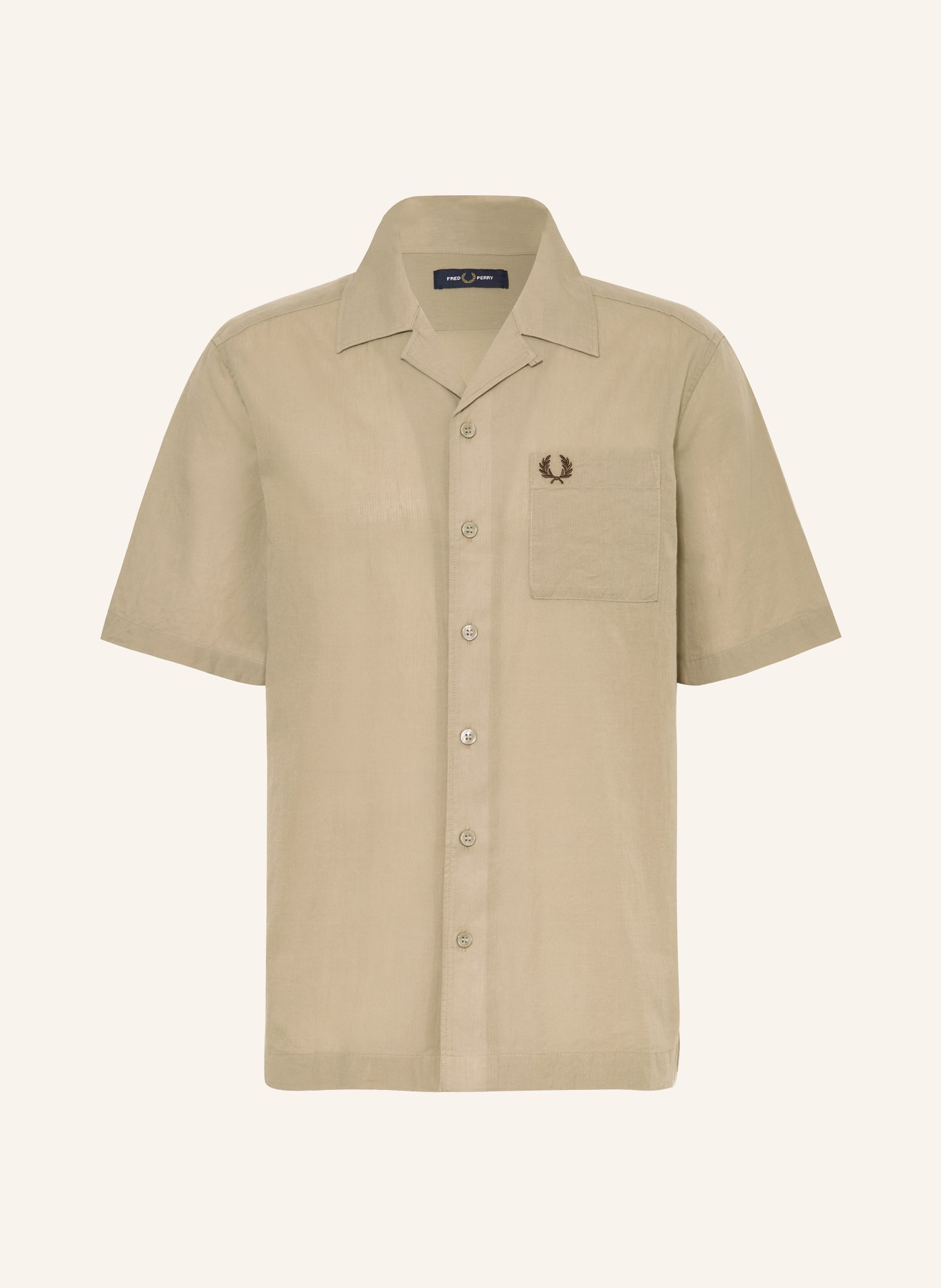 FRED PERRY Resorthemd Comfort Fit, Farbe: KHAKI (Bild 1)