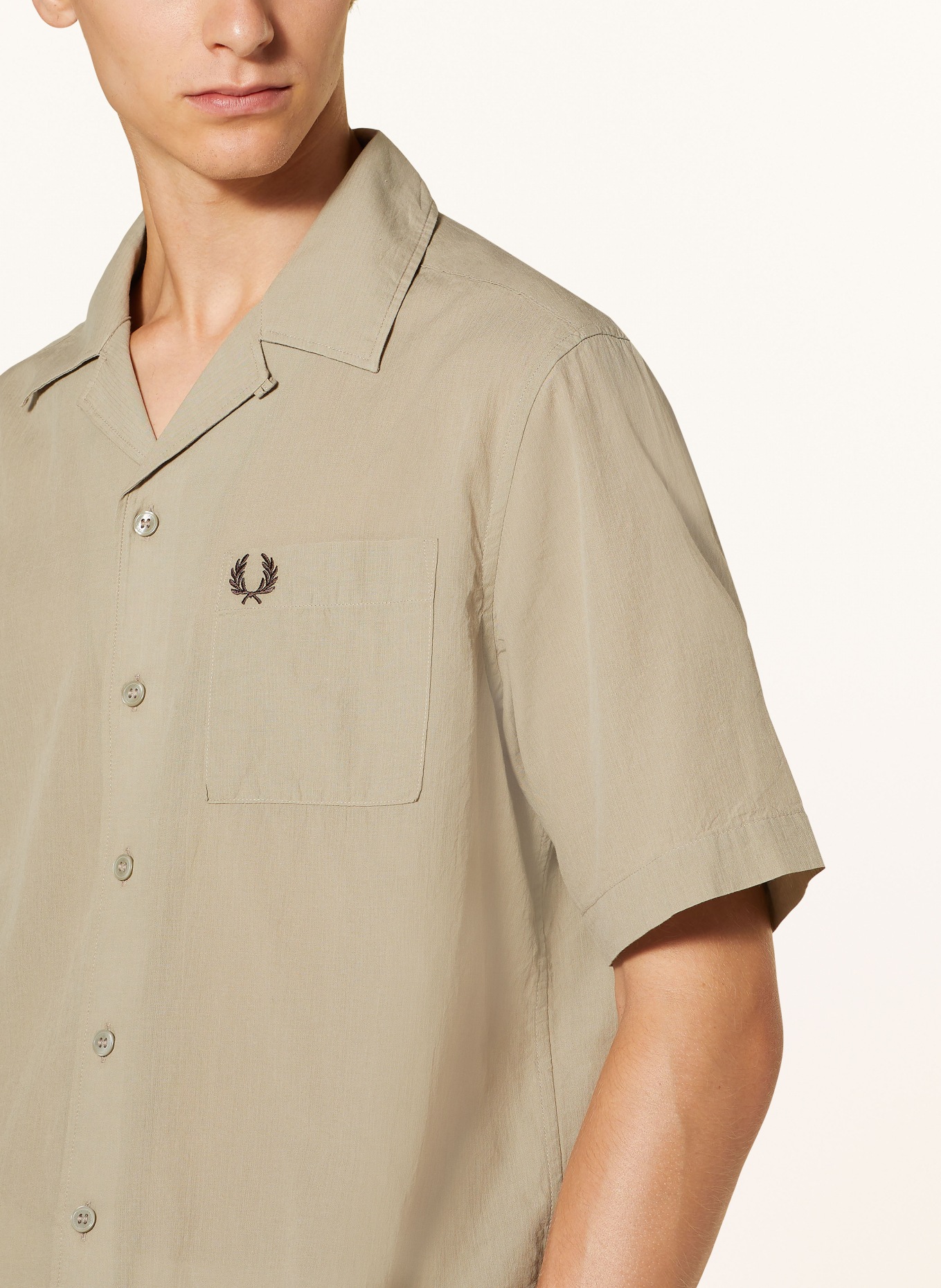 FRED PERRY Resort shirt comfort fit, Color: KHAKI (Image 4)