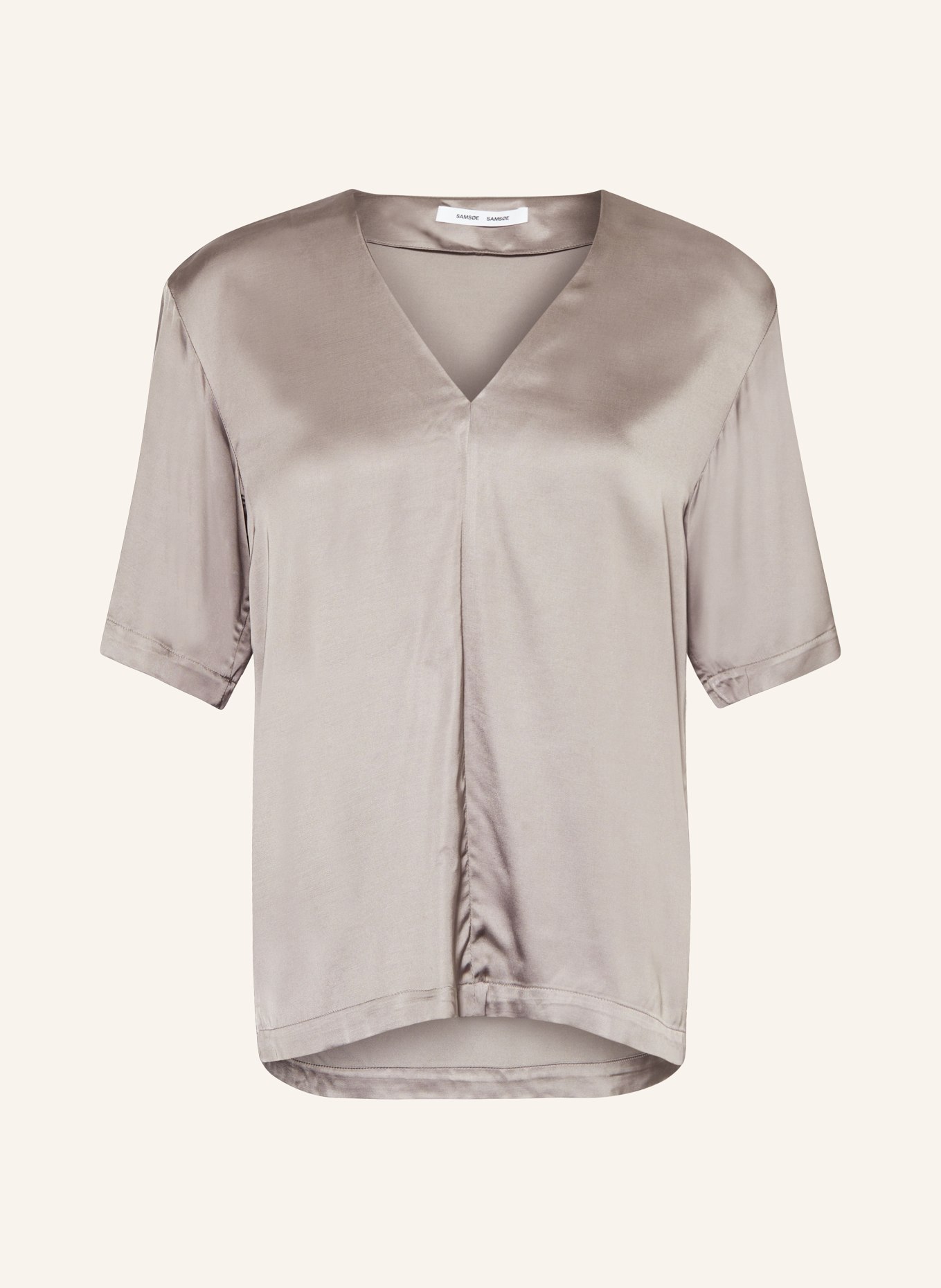 SAMSØE  SAMSØE Shirt blouse SAMELINA made of satin, Color: GRAY (Image 1)