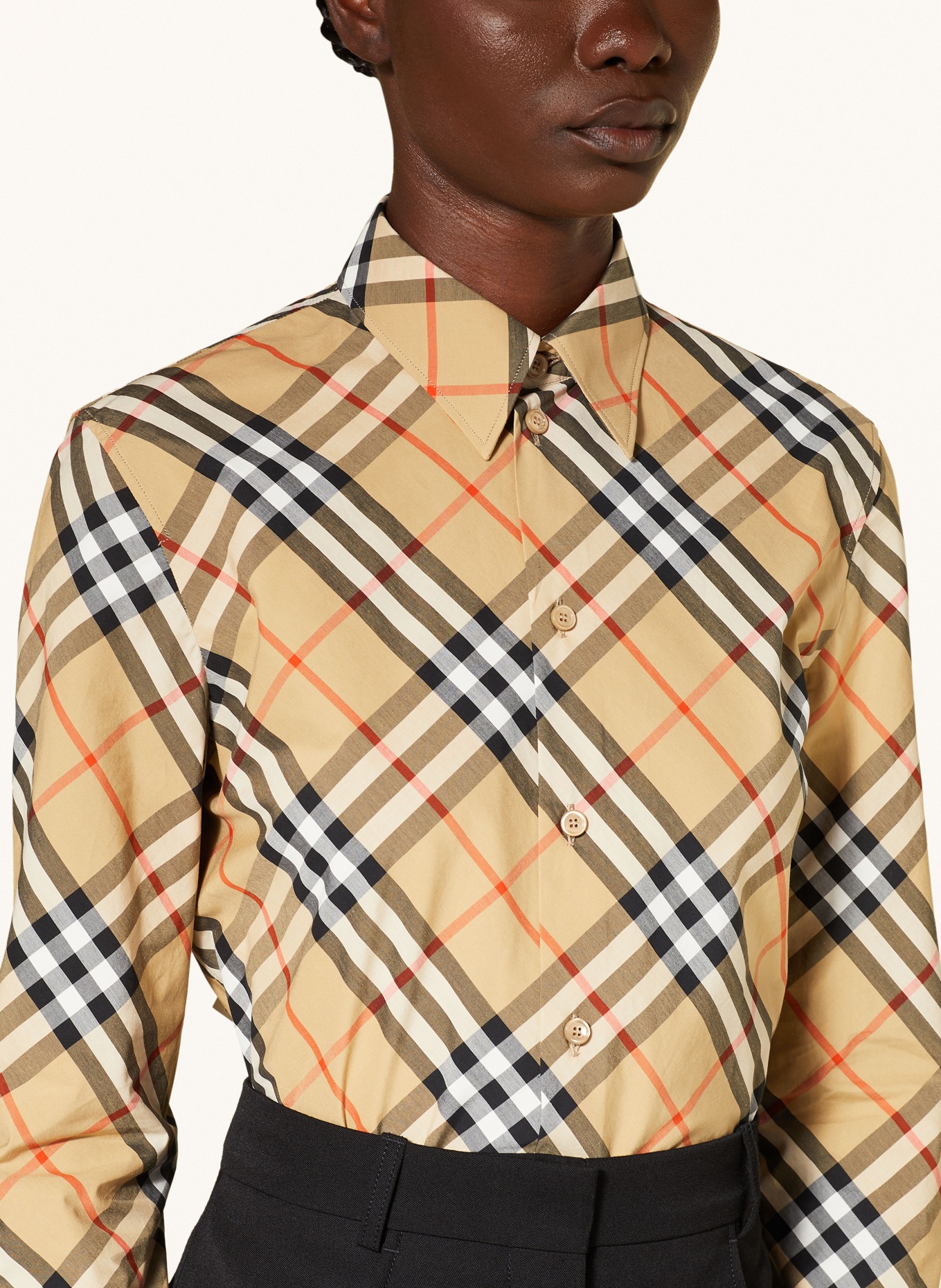 BURBERRY Shirt blouse, Color: BEIGE/ BLACK/ WHITE (Image 4)