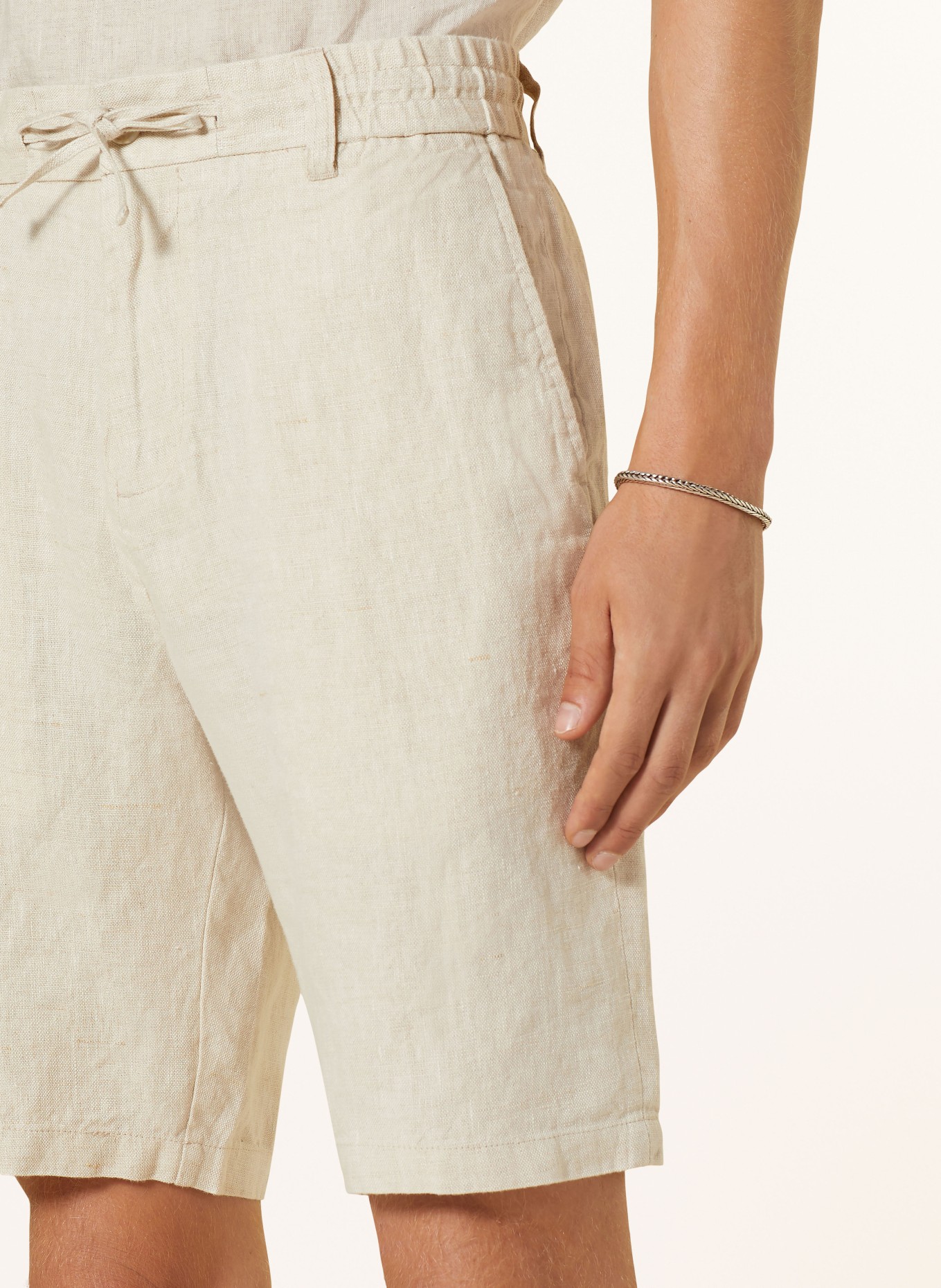 NN.07 Linen shorts SEB, Color: BEIGE (Image 5)