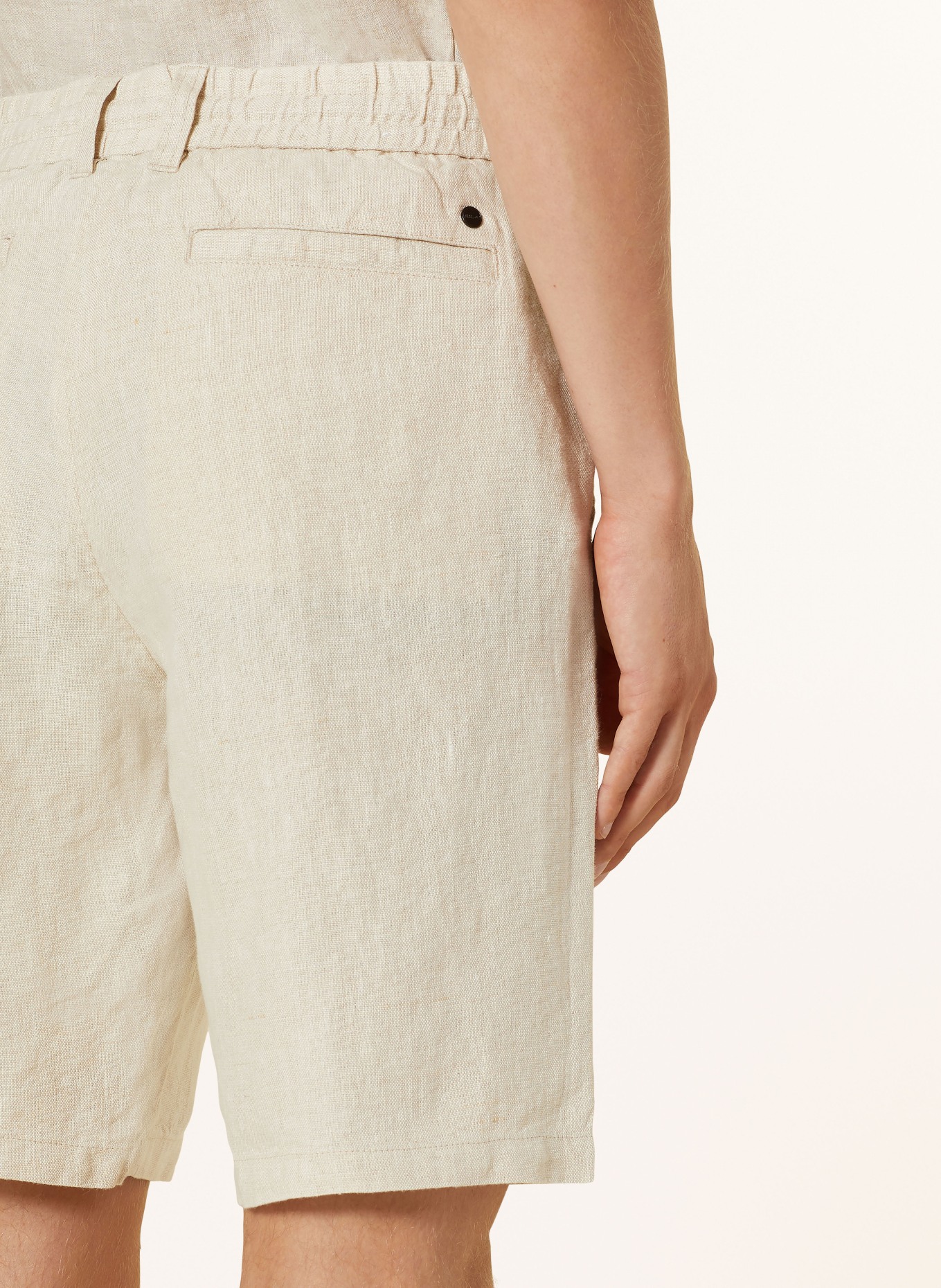 NN.07 Linen shorts SEB, Color: BEIGE (Image 6)