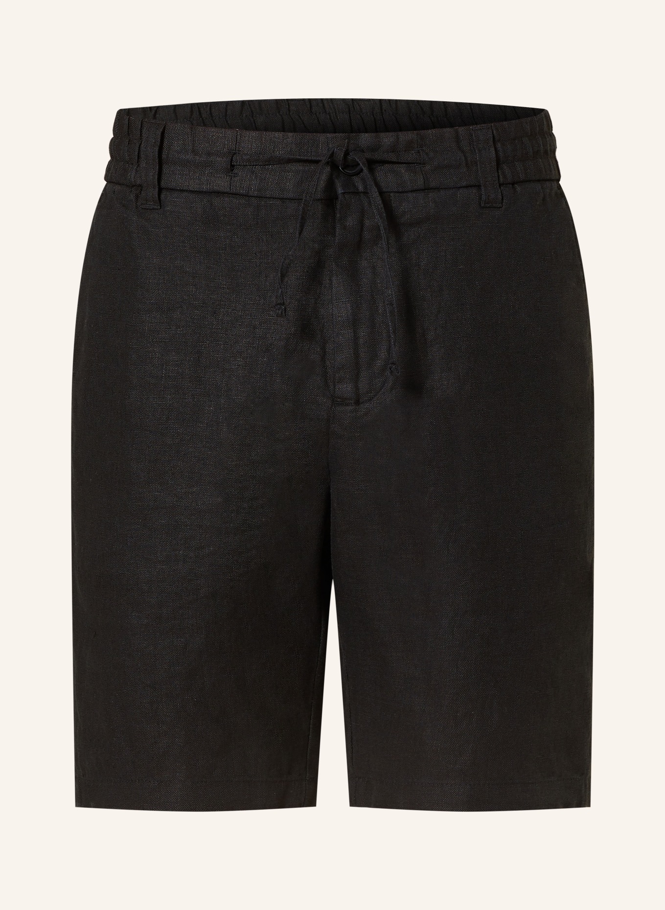 NN.07 Linen shorts SEB, Color: BLACK (Image 1)