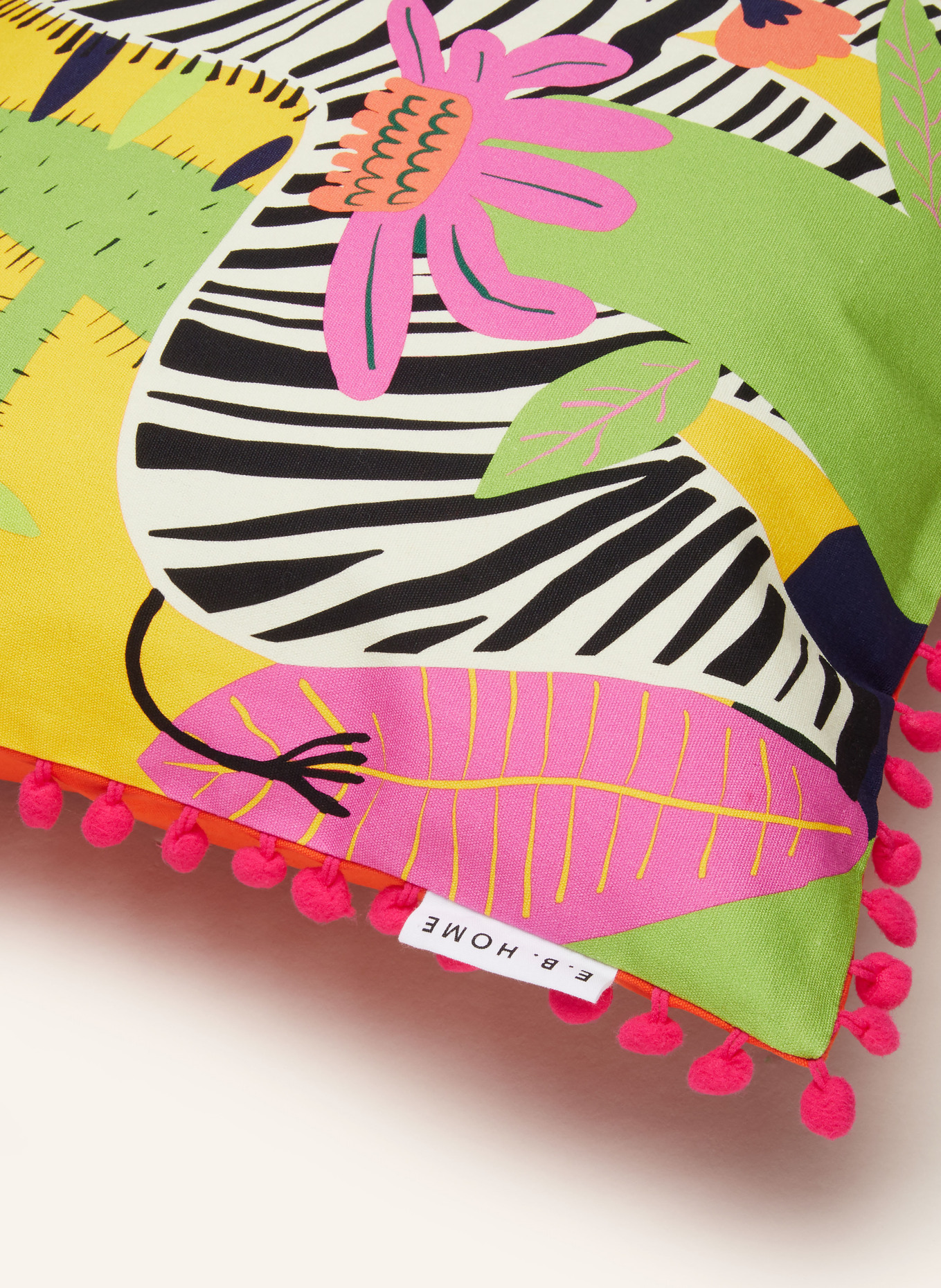 EB HOME Decorative cushion cover, Color: YELLOW/ LIGHT GREEN/ PINK (Image 3)