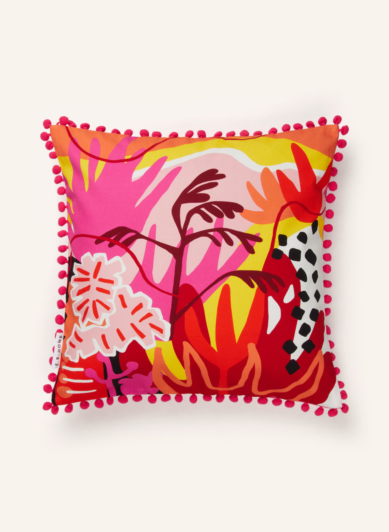 EB HOME Decorative cushion cover, Color: DARK RED/ ORANGE/ PINK (Image 1)