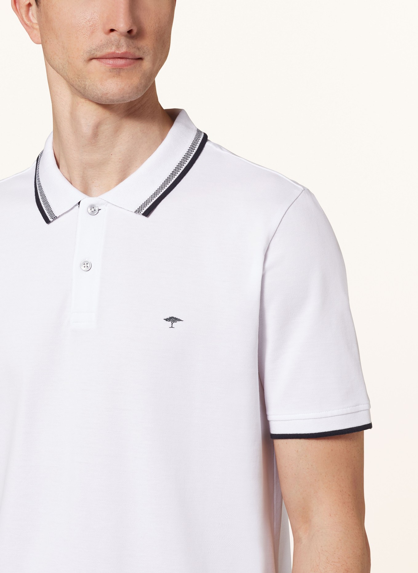 FYNCH-HATTON Piqué polo shirt, Color: WHITE (Image 4)