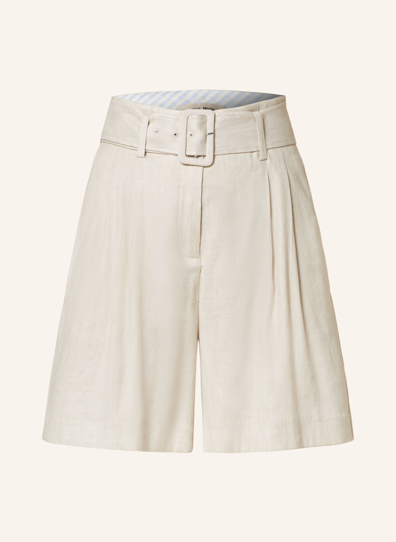 MOS MOSH Shorts MMUNI with linen, Color: 139 CEMENT (Image 1)