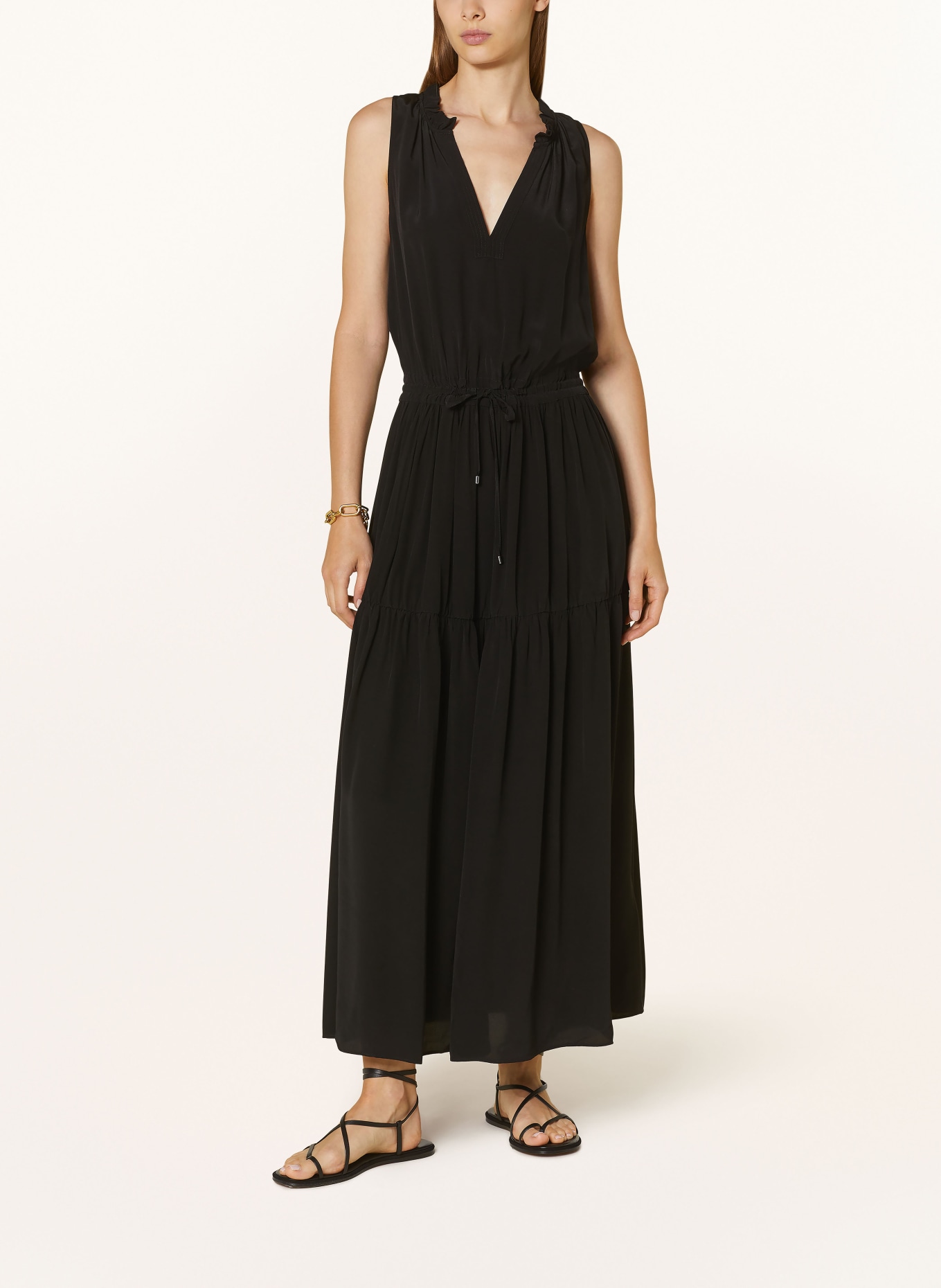 MOS MOSH Dress MMSABRI with ruffles, Color: BLACK (Image 2)