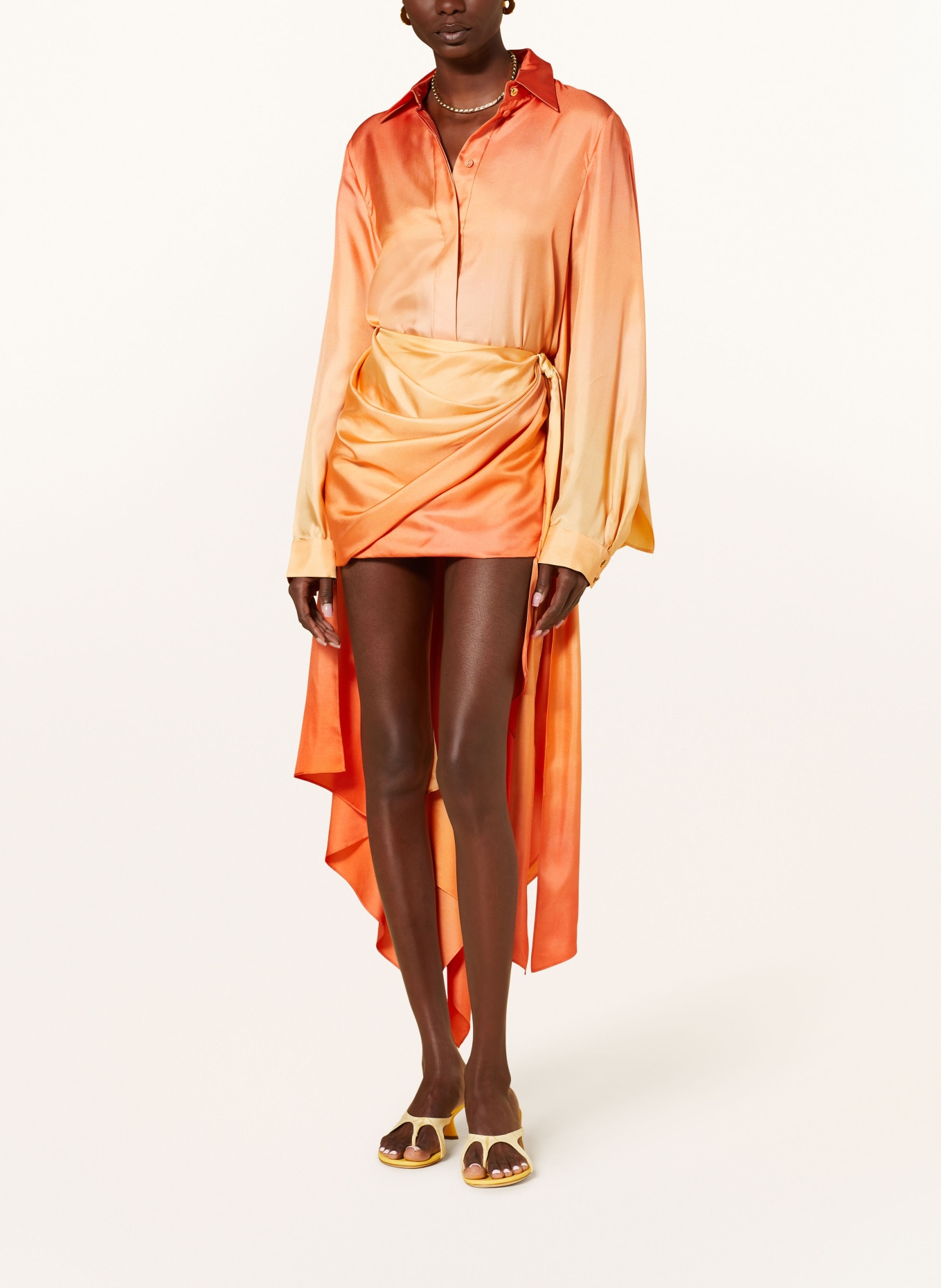 ZIMMERMANN Silk skirt TRANQUILITY, Color: ORANGE (Image 2)