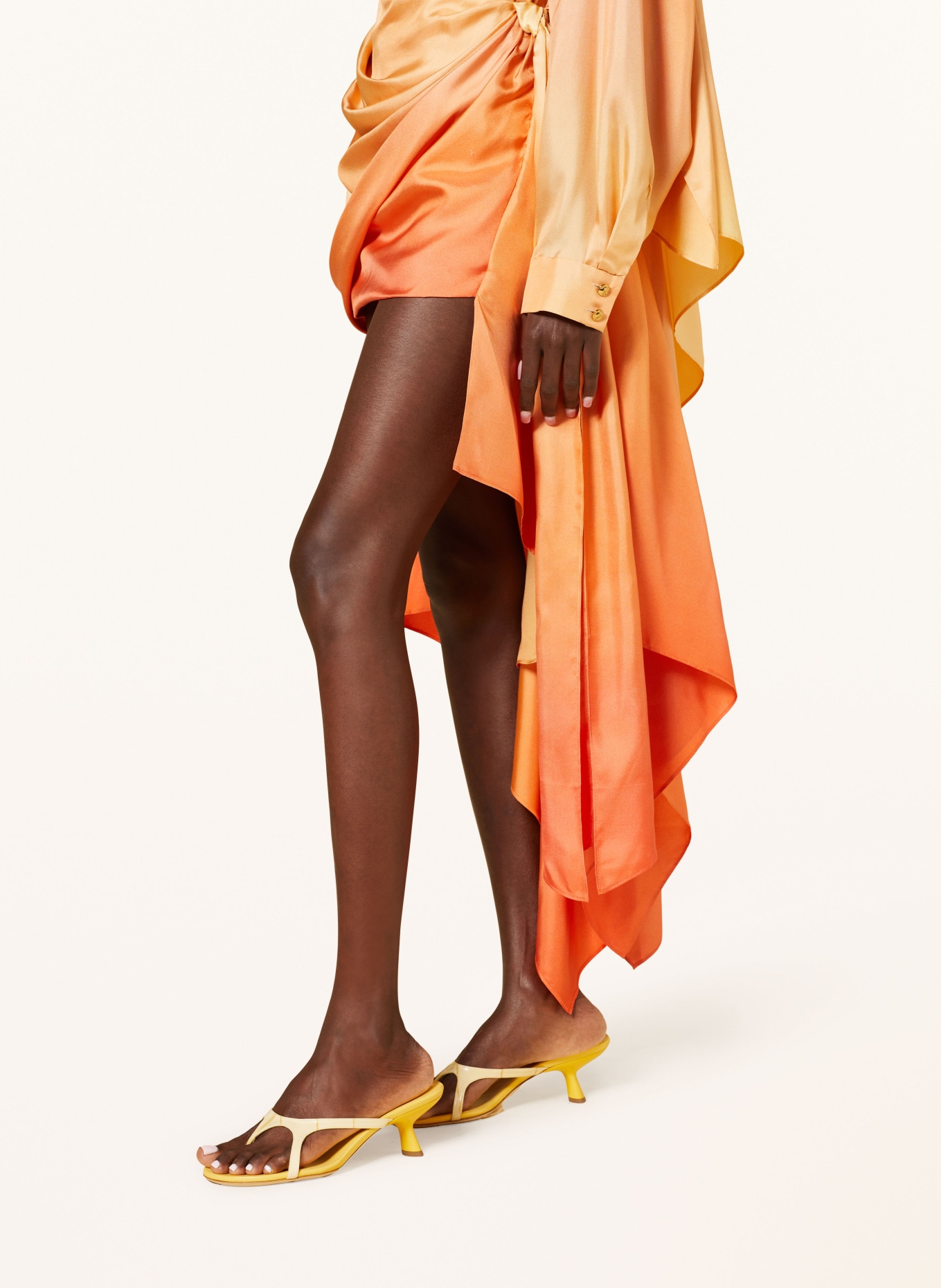 ZIMMERMANN Silk skirt TRANQUILITY, Color: ORANGE (Image 4)