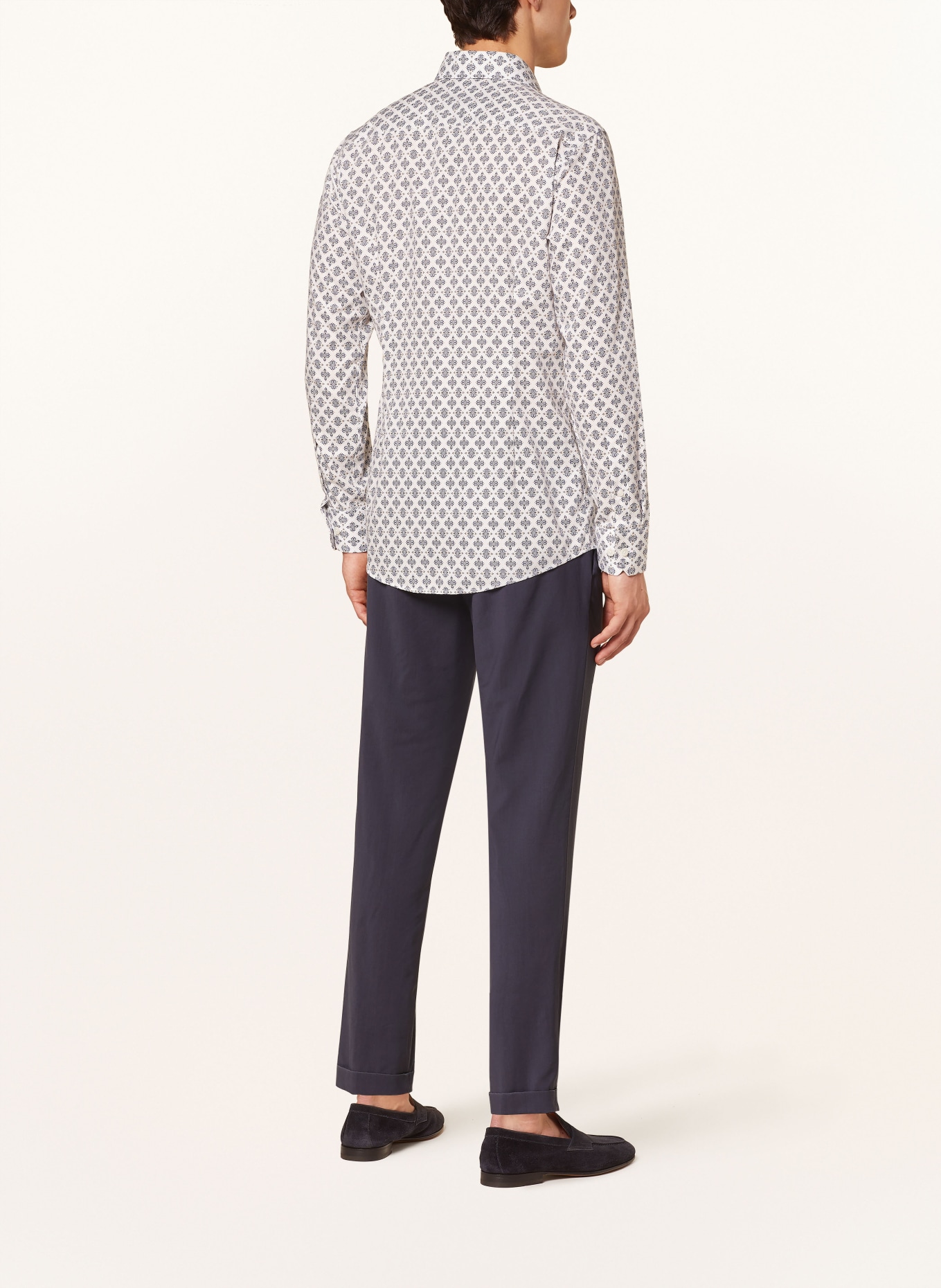 ETON Shirt slim fit, Color: WHITE/ DARK BLUE/ CAMEL (Image 3)