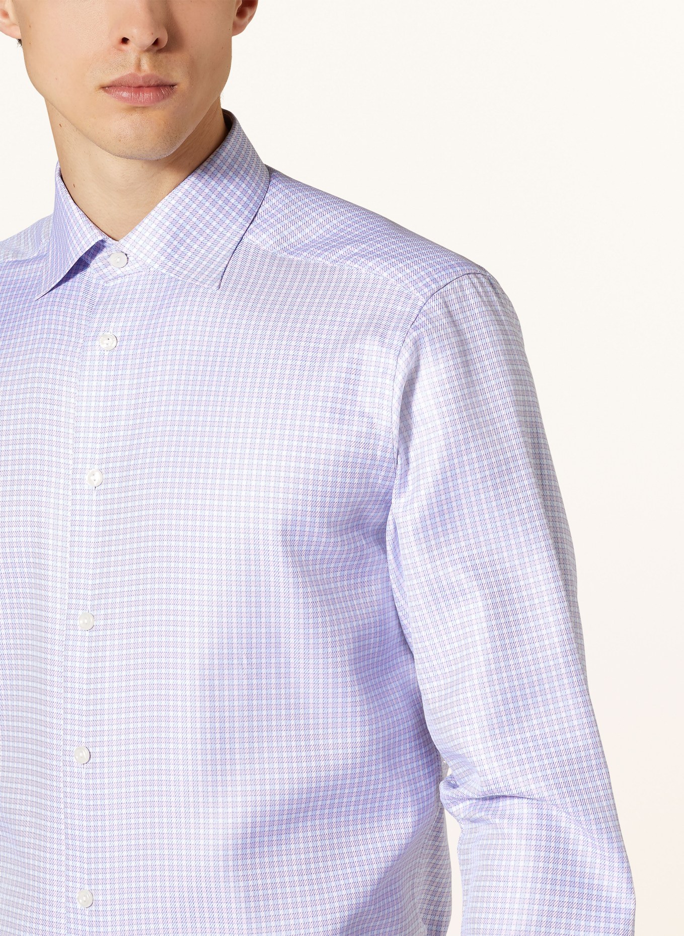 ETON Shirt contemporary fit, Color: LIGHT PURPLE/ LIGHT PINK/ WHITE (Image 4)