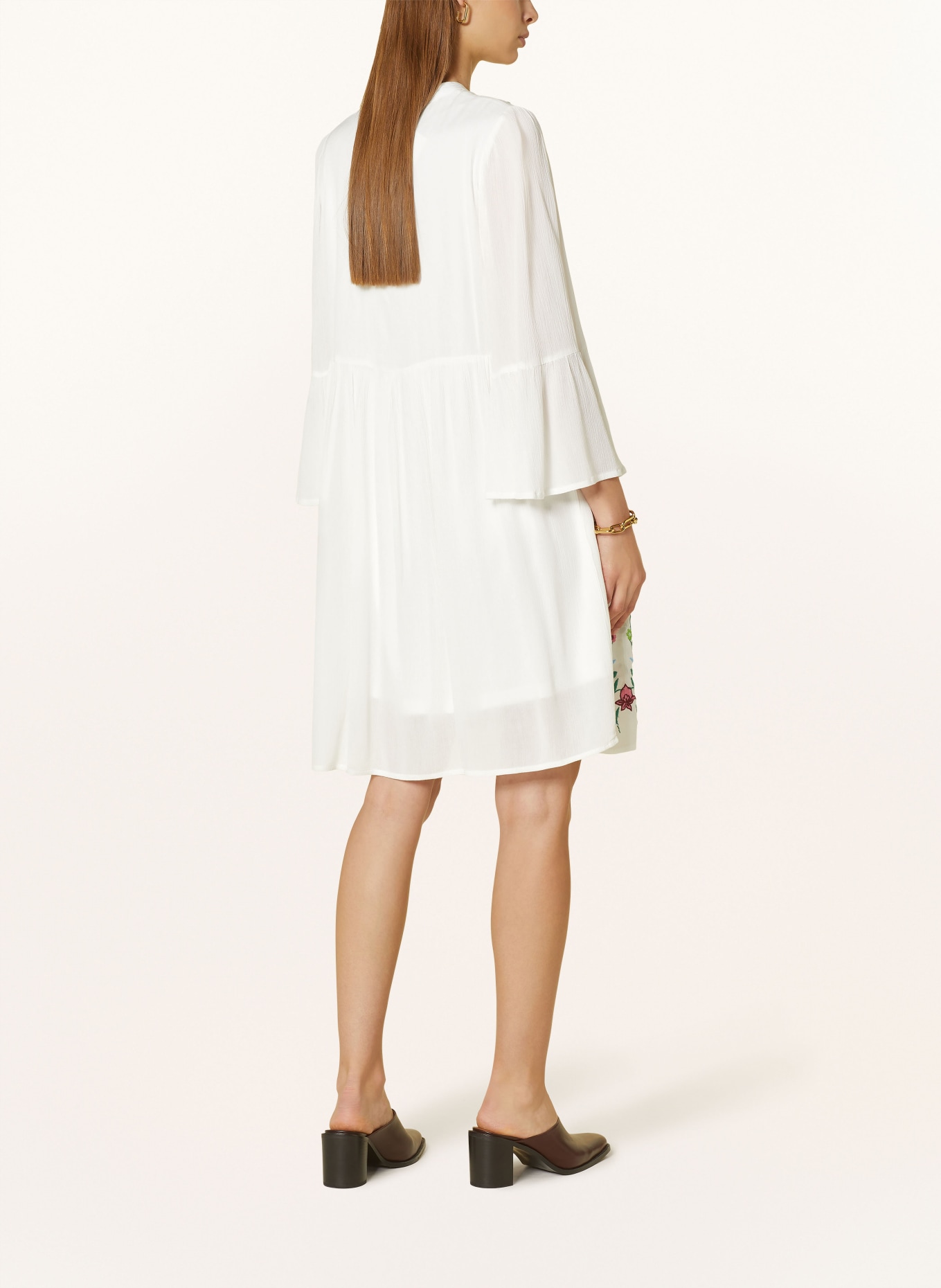 Y.A.S. Dress with 3/4 sleeves, Color: WHITE/ LIGHT RED/ GREEN (Image 3)
