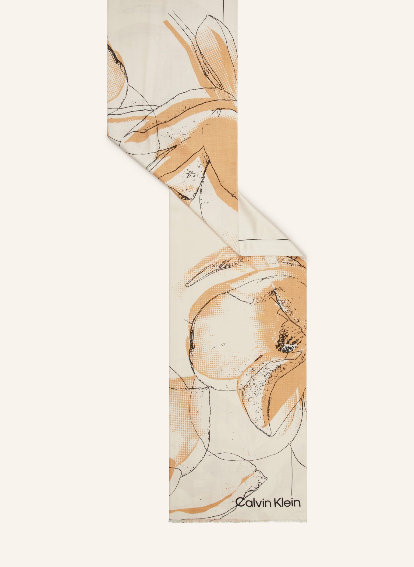 Calvin Klein Tuch, Farbe: CREME/ SCHWARZ/ BEIGE (Bild 2)