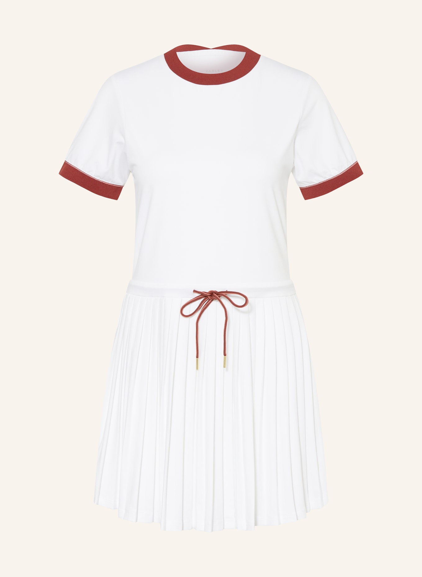 VARLEY Sukienka tenisowa TRENT z plisami, Kolor: BIAŁY (Obrazek 1)