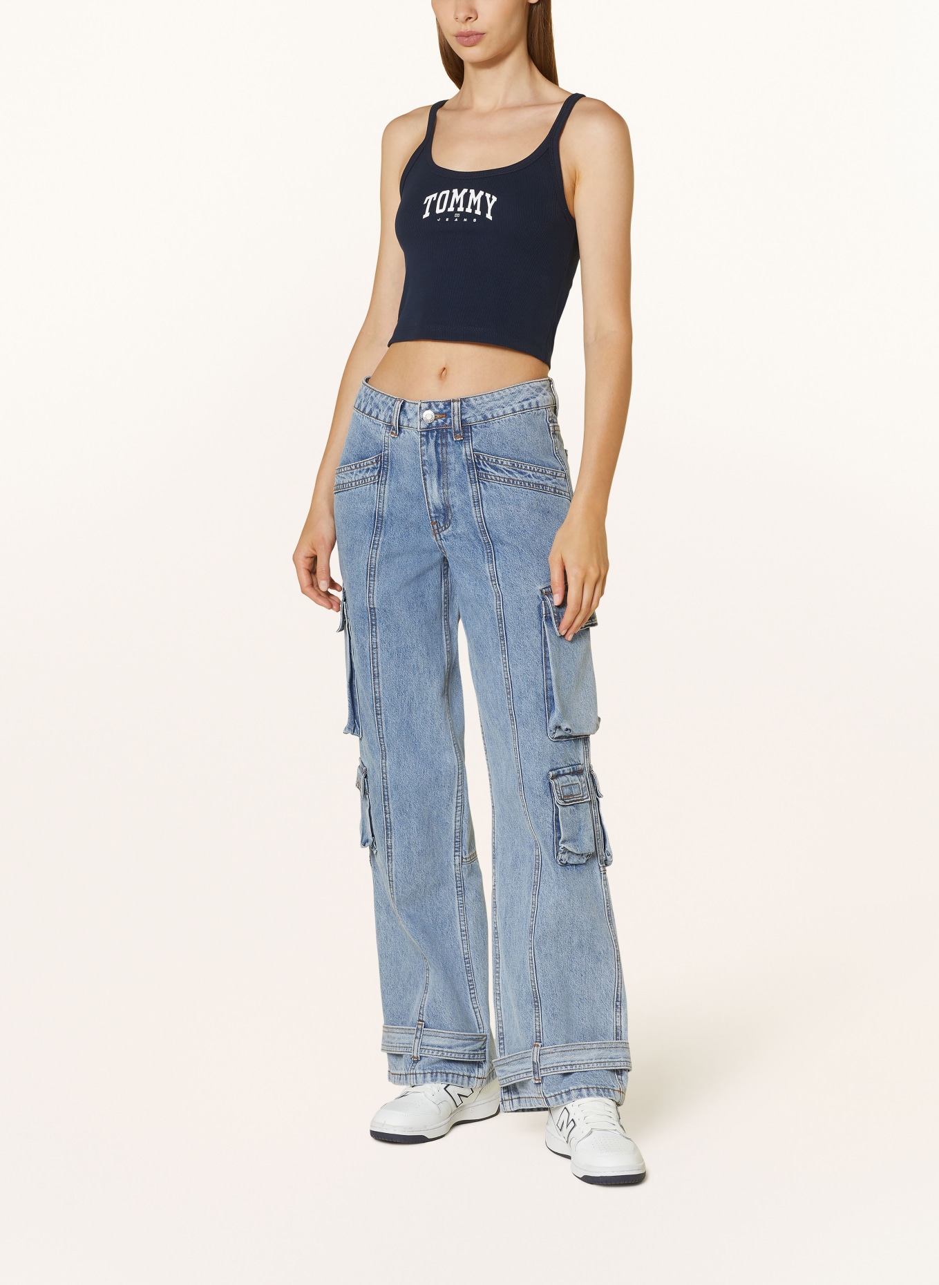 TOMMY JEANS Cropped top, Color: DARK BLUE (Image 2)