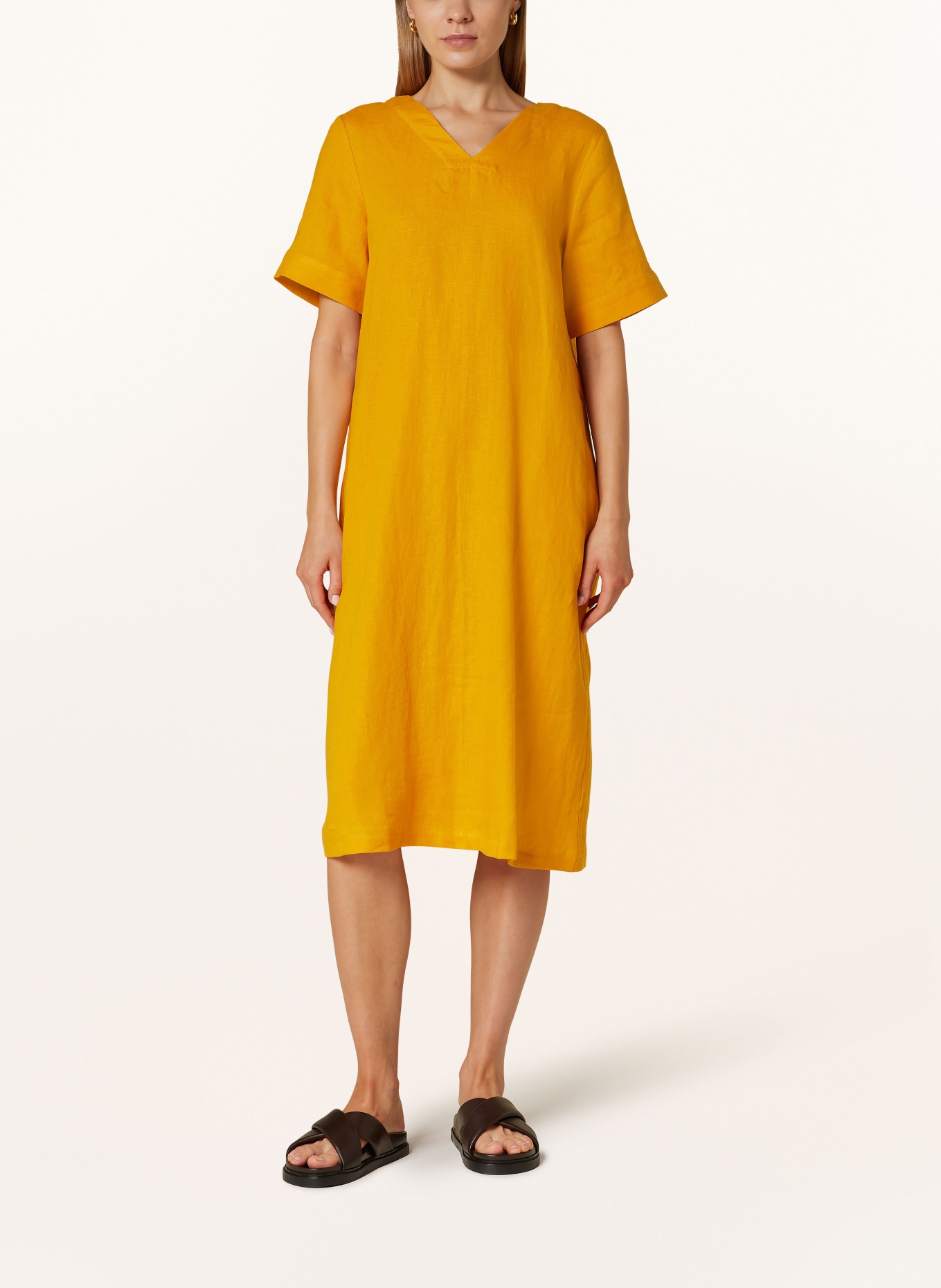 MAERZ MUENCHEN Linen dress, Color: DARK YELLOW (Image 2)