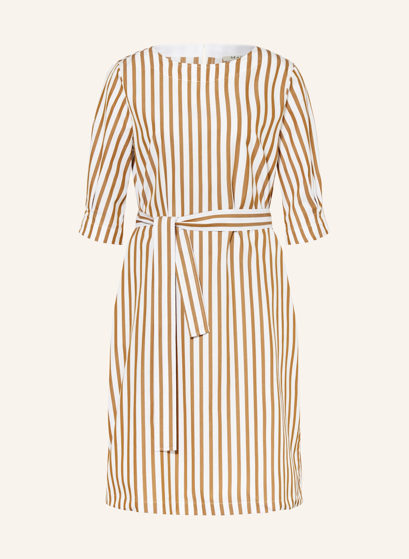 MAERZ MUENCHEN Kleid mit 3/4-Arm, Farbe: COGNAC/ WEISS (Bild 1)