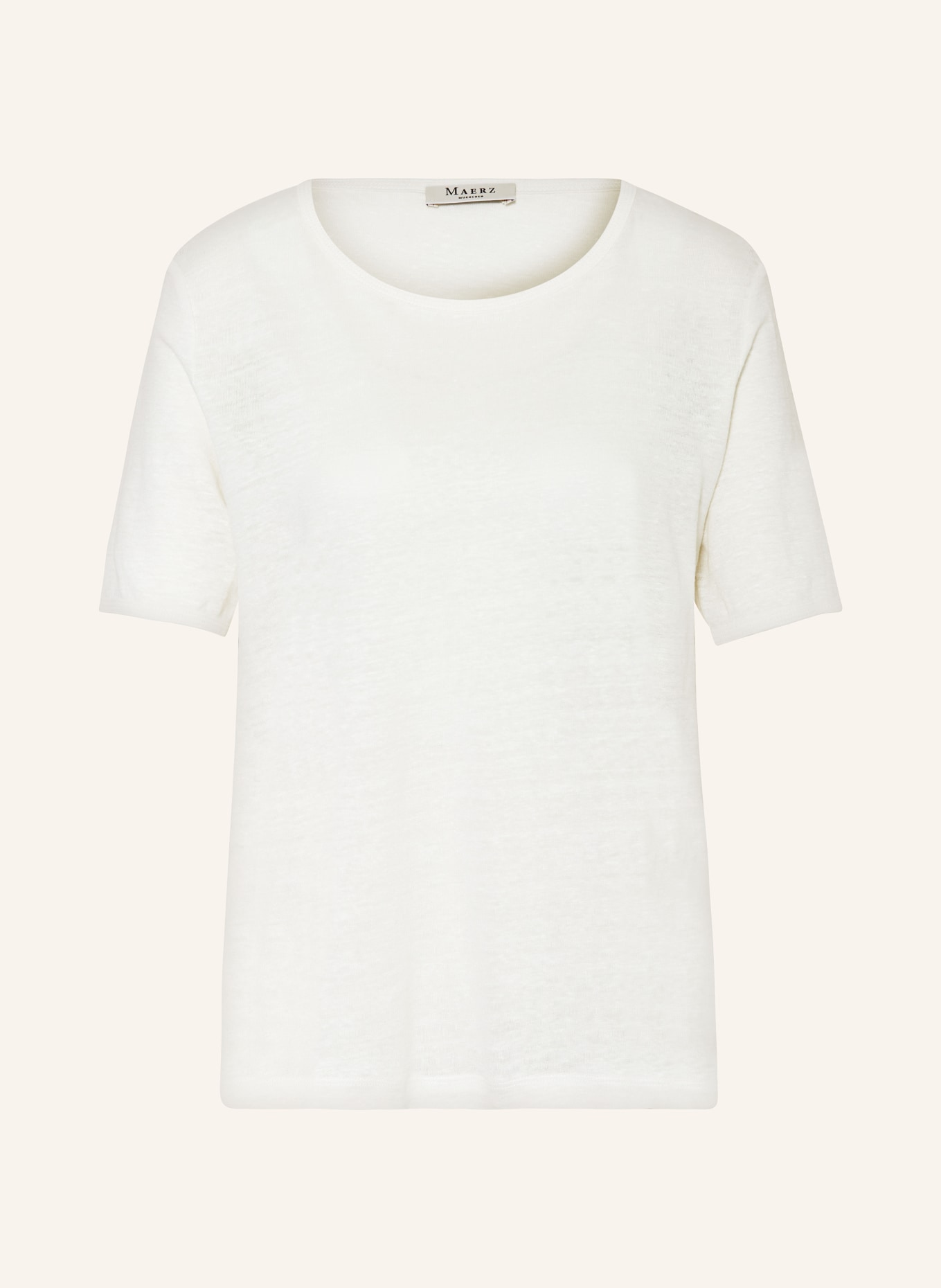 MAERZ MUENCHEN T-shirt made of linen, Color: WHITE (Image 1)