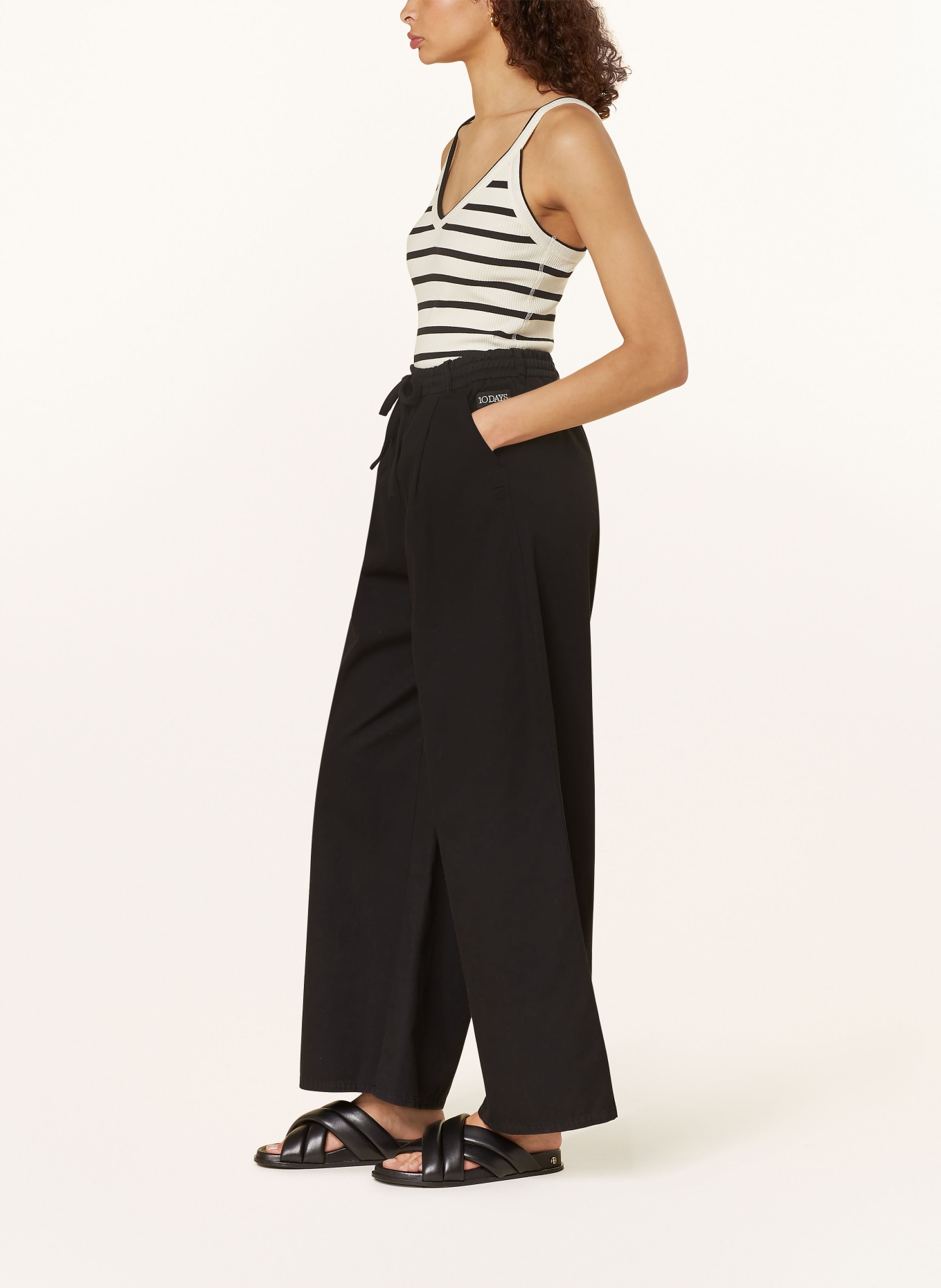 10DAYS Marlenehose: SCHWARZ