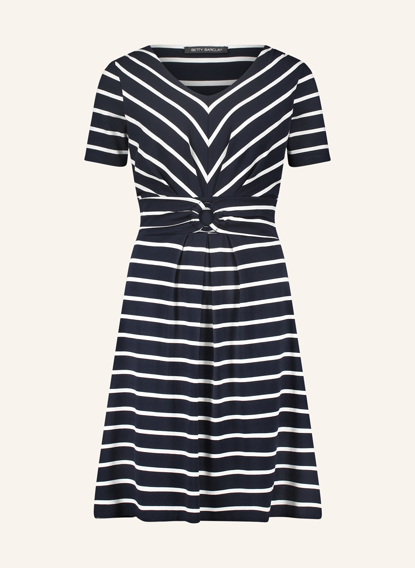 Betty Barclay Jersey dress, Color: DARK BLUE/ WHITE (Image 1)