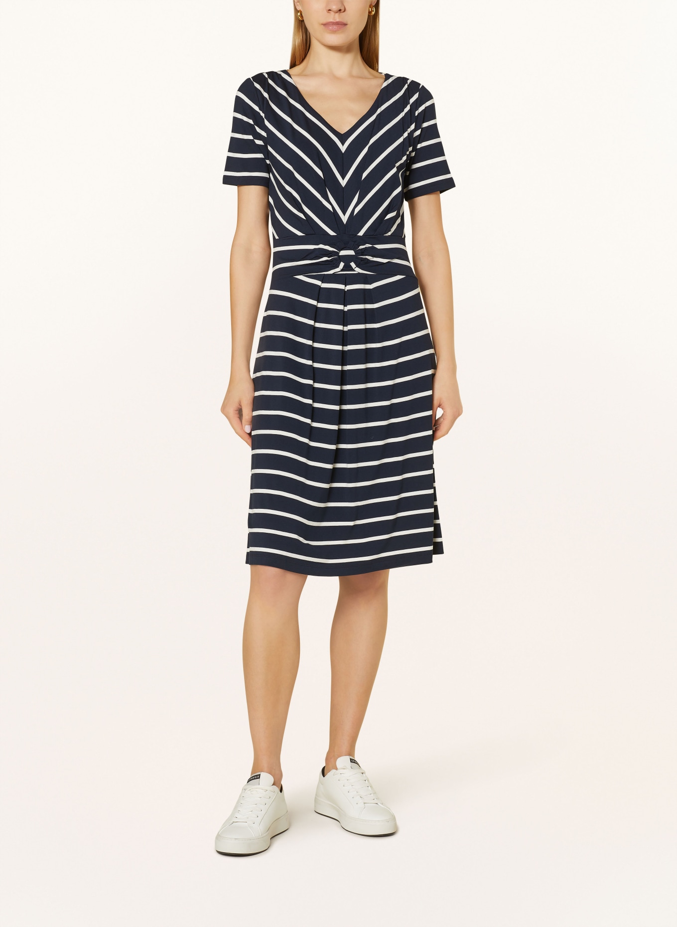 Betty Barclay Jersey dress, Color: DARK BLUE/ WHITE (Image 2)
