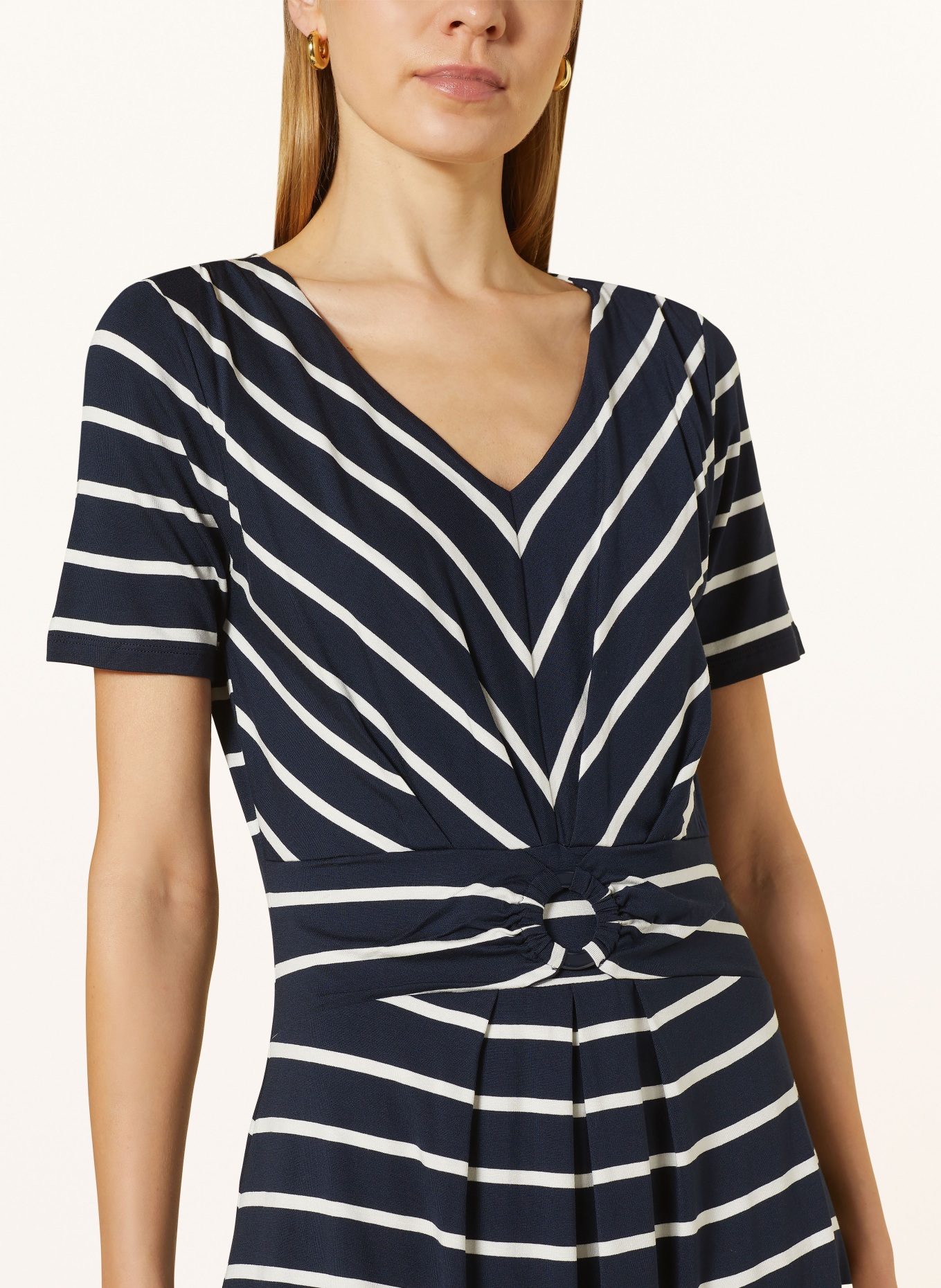 Betty Barclay Jersey dress, Color: DARK BLUE/ WHITE (Image 4)