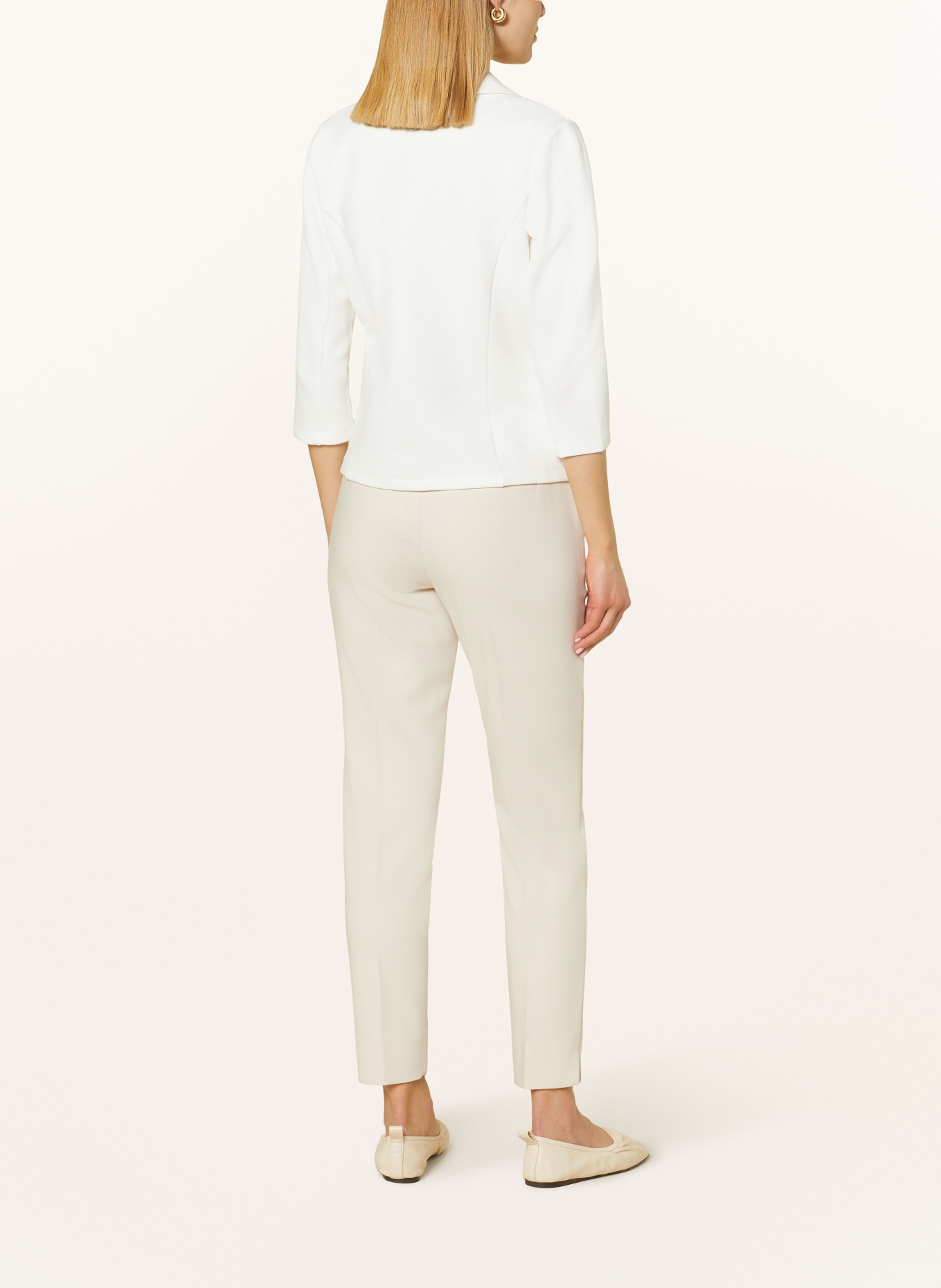 Betty Barclay Piqué blazer with 3/4 sleeves, Color: CREAM (Image 3)
