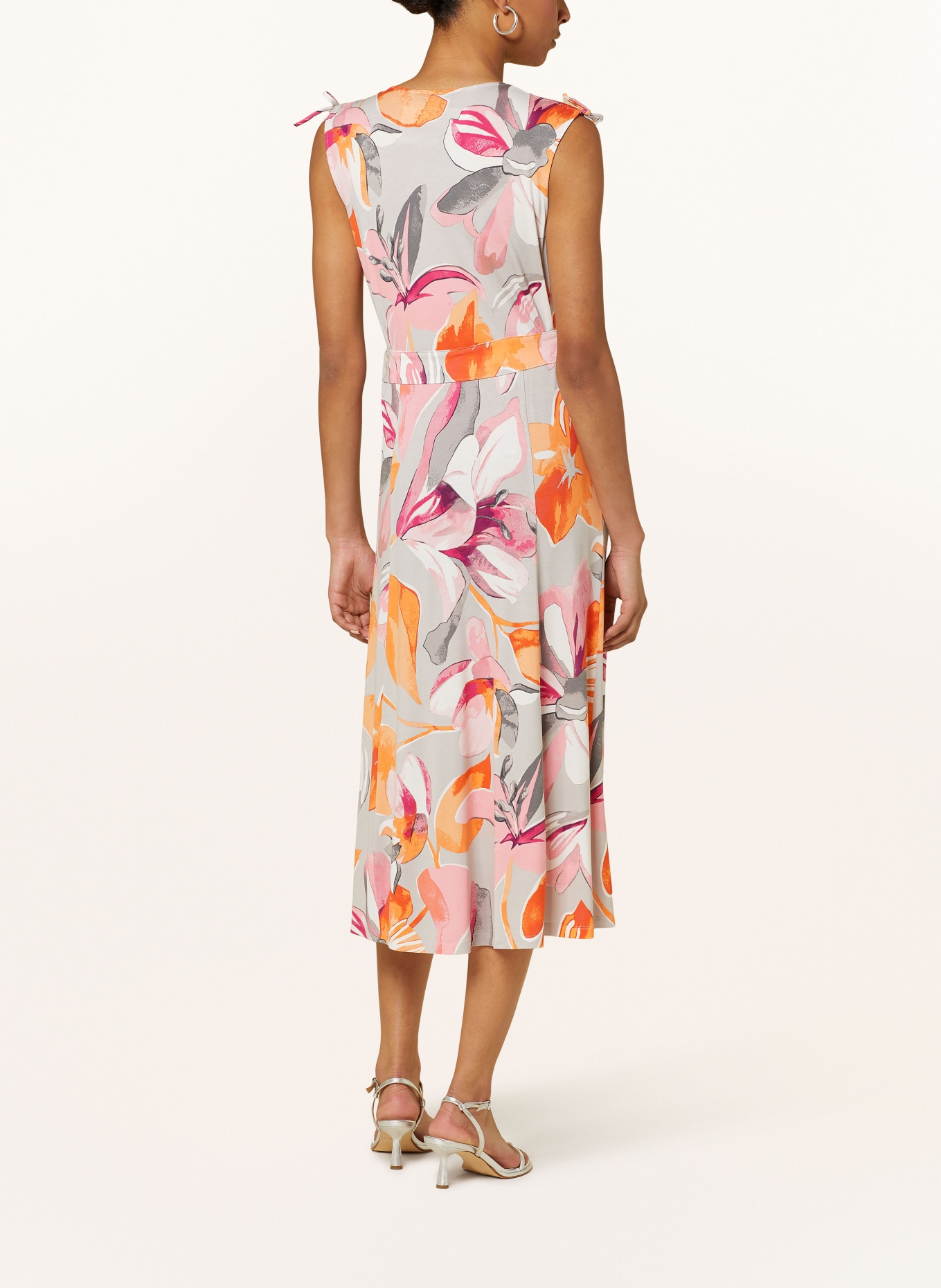 Betty Barclay Jersey dress, Color: LIGHT GRAY/ ORANGE/ PINK (Image 3)