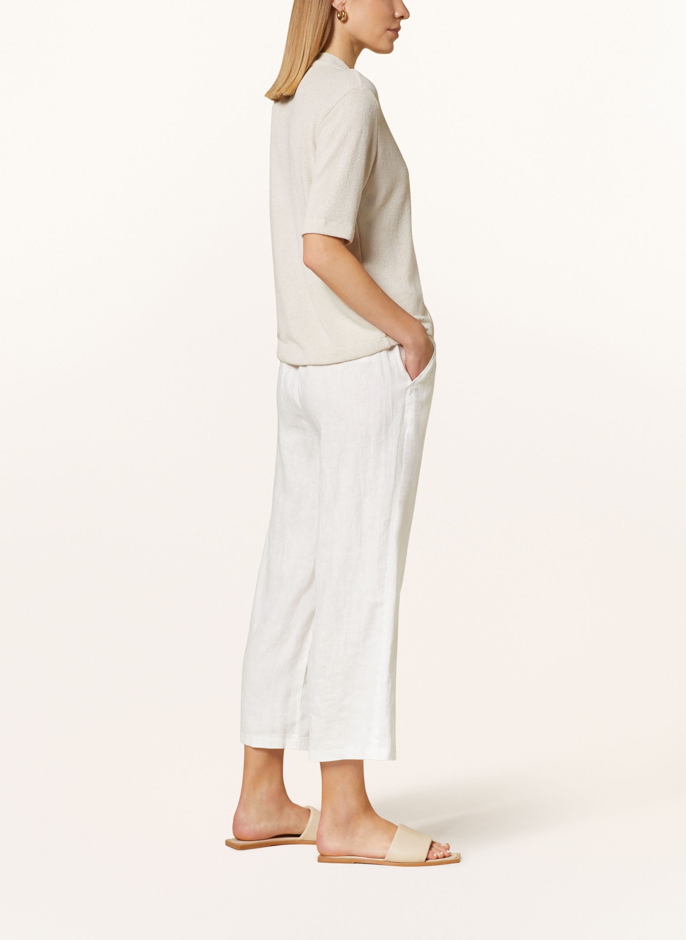 Betty Barclay 7/8 pants made of linen, Color: WHITE (Image 4)