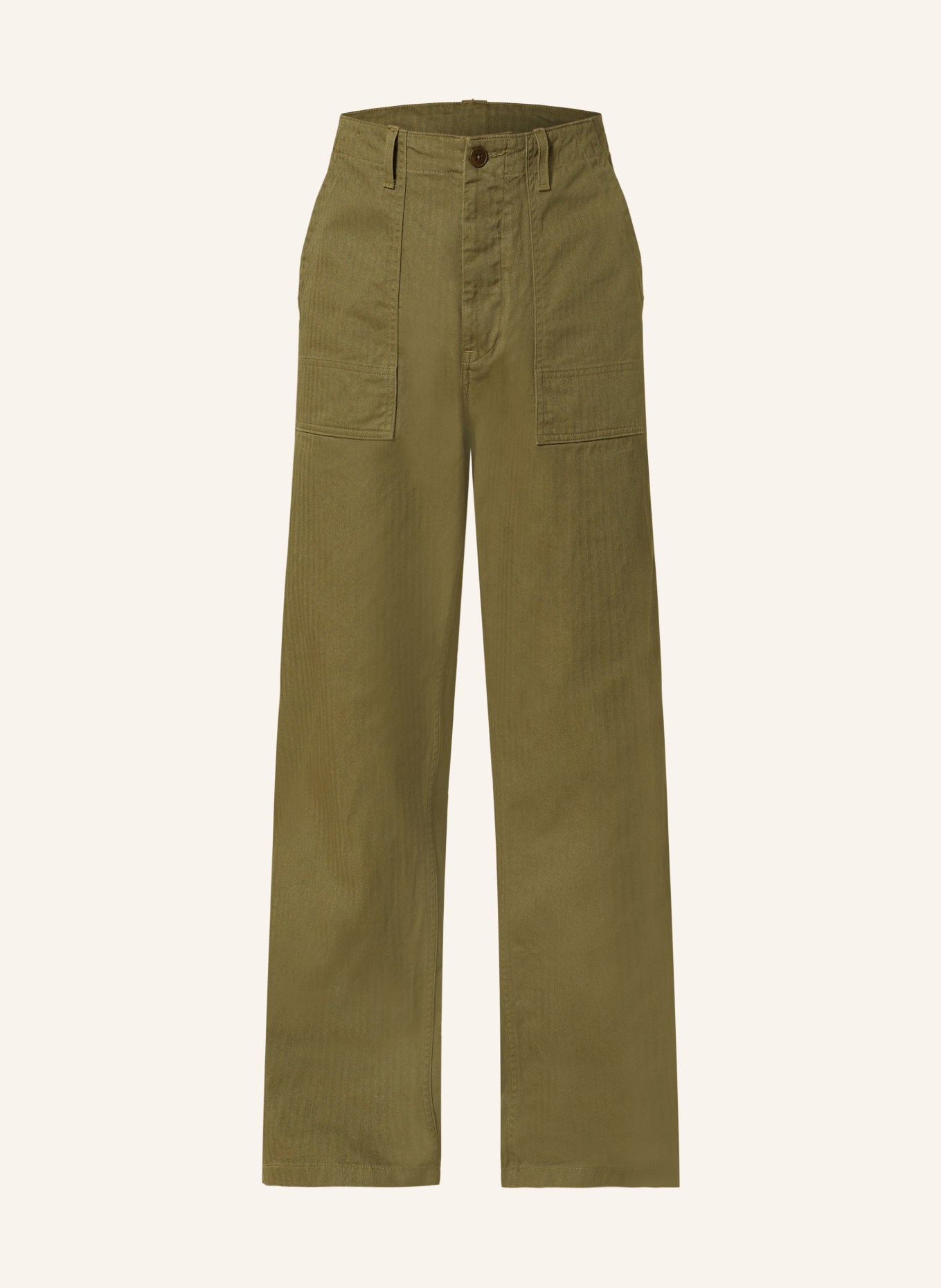 Nudie Jeans Trousers TUFF TONY FATIGUE regular fit, Color: OLIVE (Image 1)